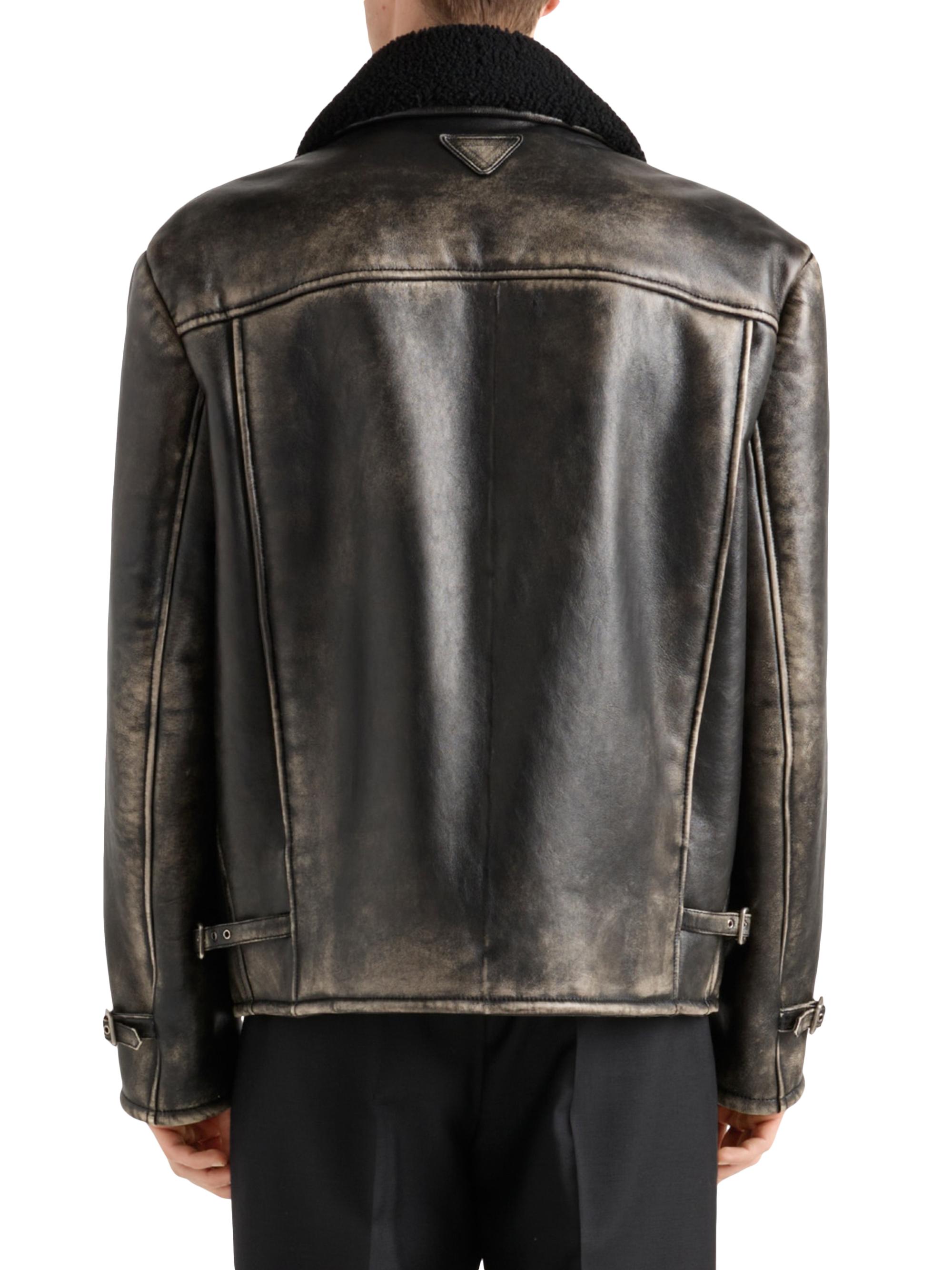 Prada Nappa Leather and Shearling Jacket | Saks Fifth Avenue