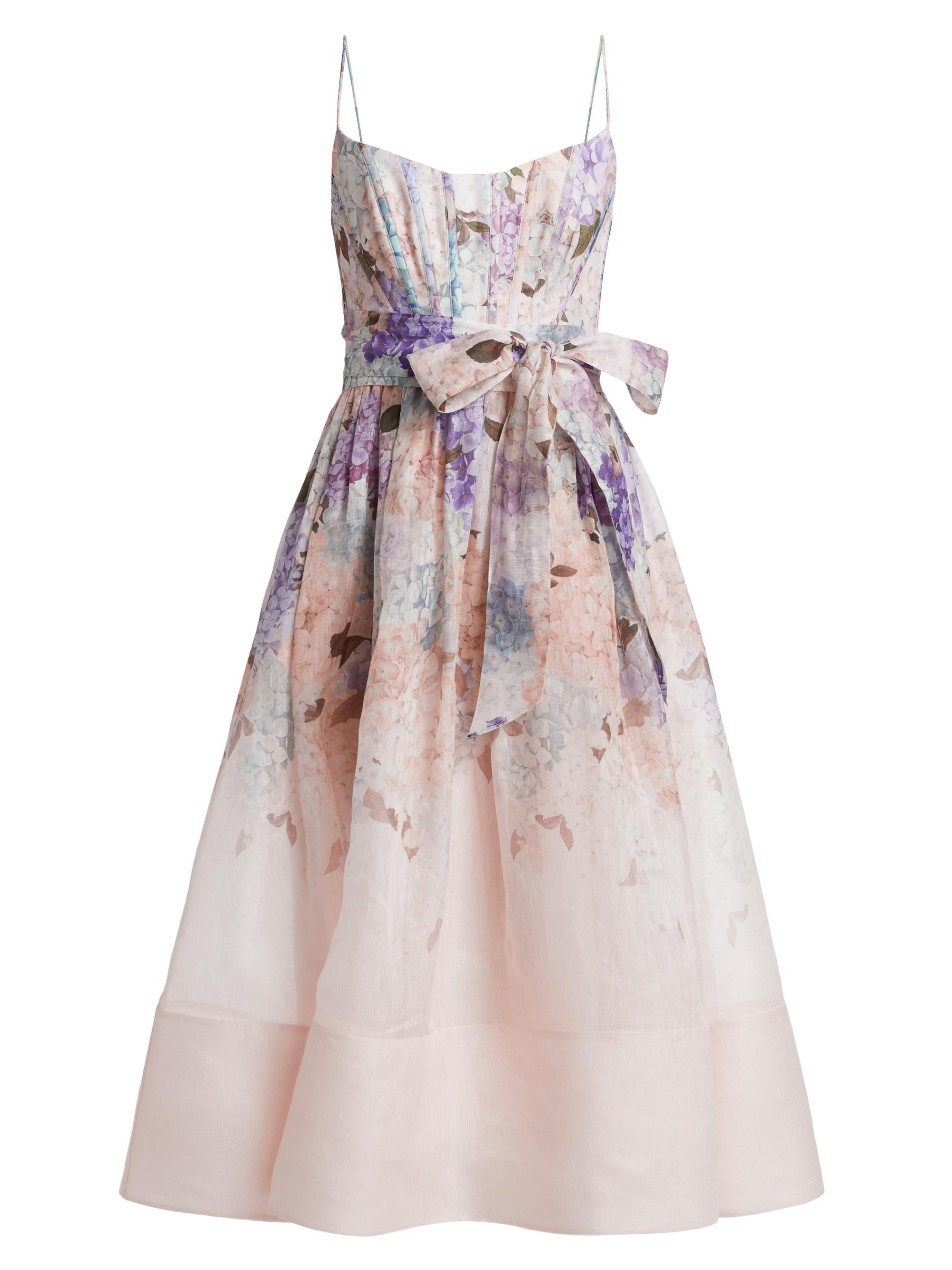 Zimmermann Bliss Floral Corset-Style Cocktail Dress | Saks Fifth