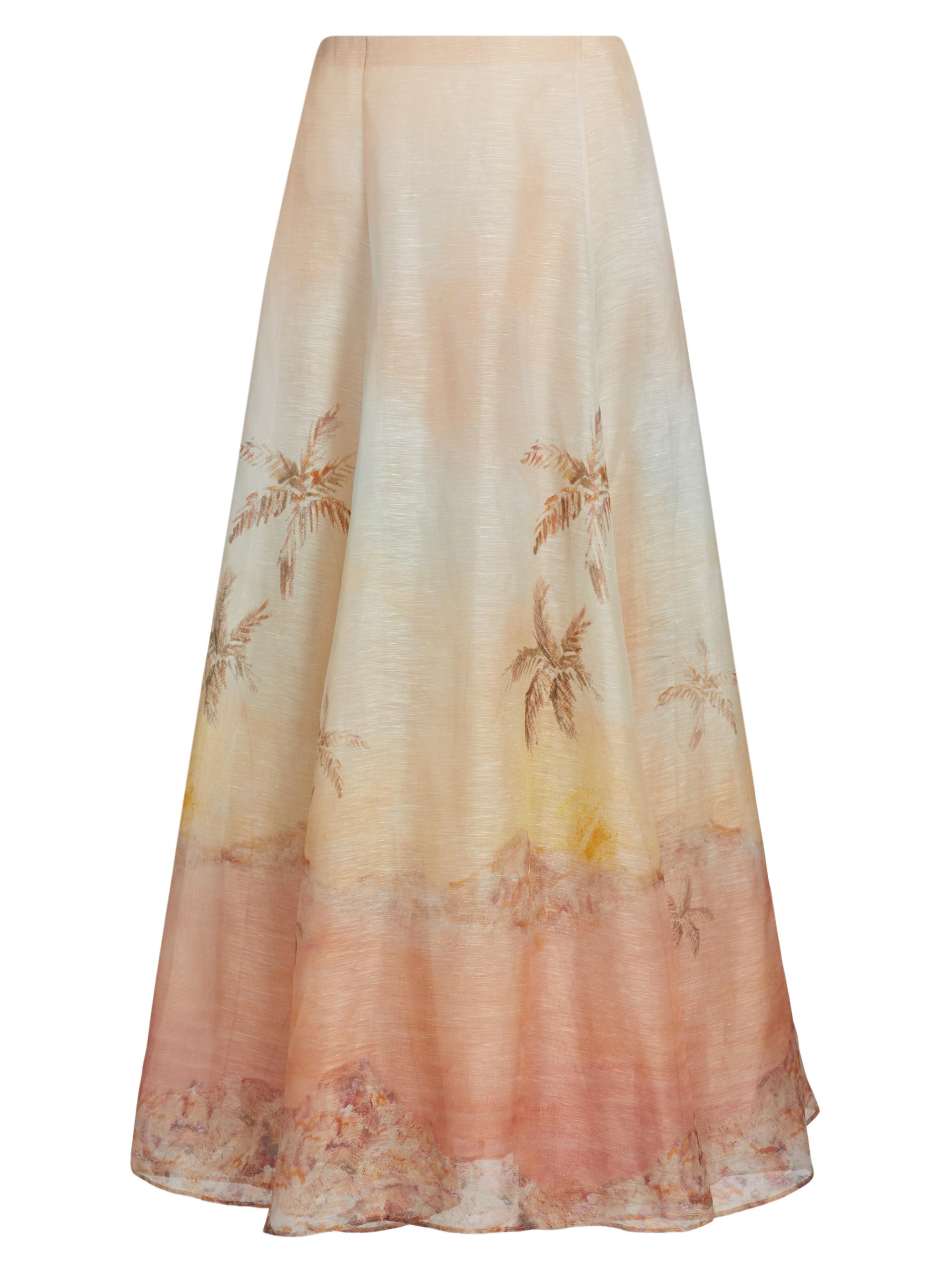 Zimmermann Women's Illuminate Maxi Skirt - Guava Seascape