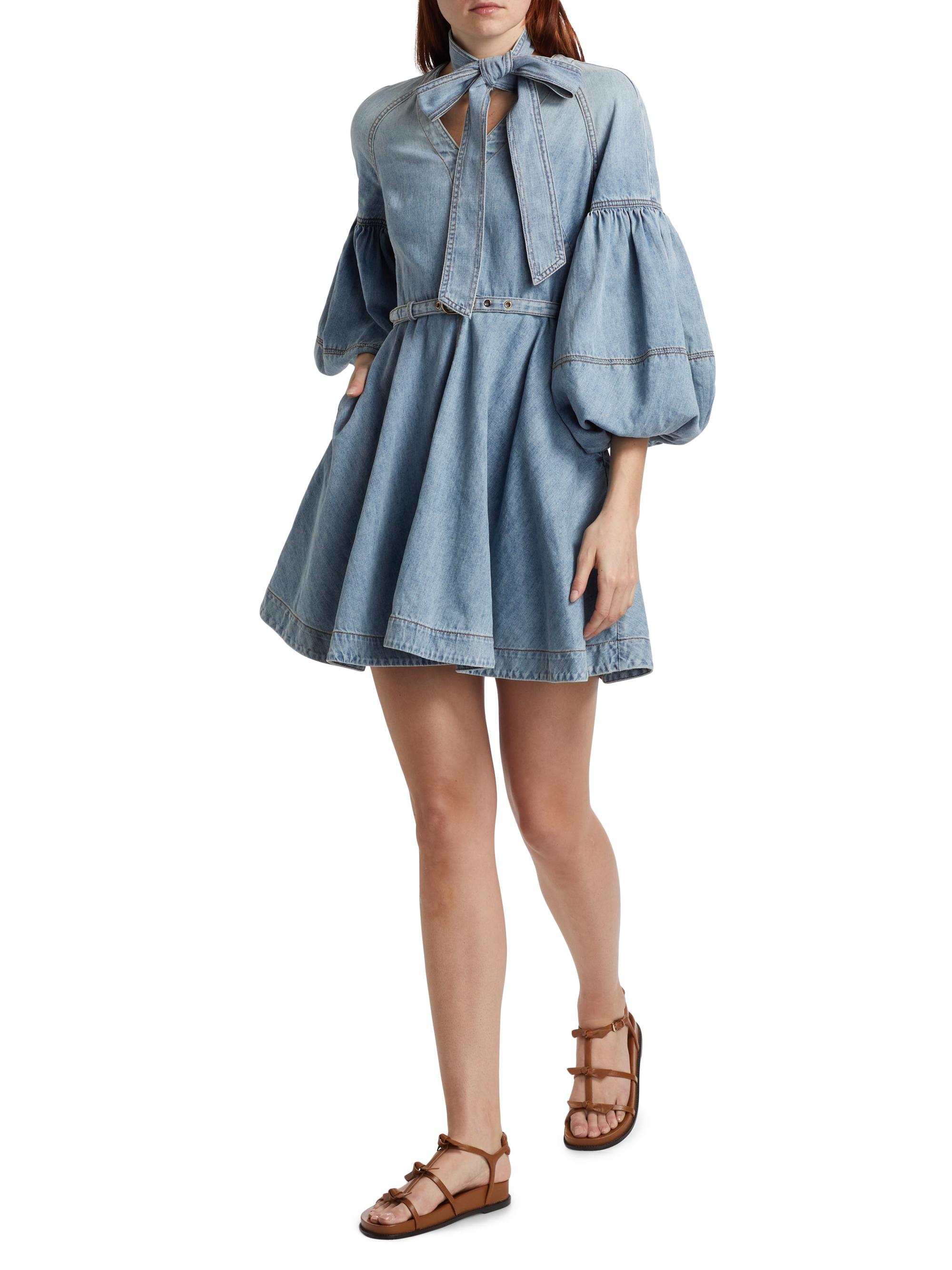 Zimmermann Tieneck Denim Minidress | Saks Fifth Avenue