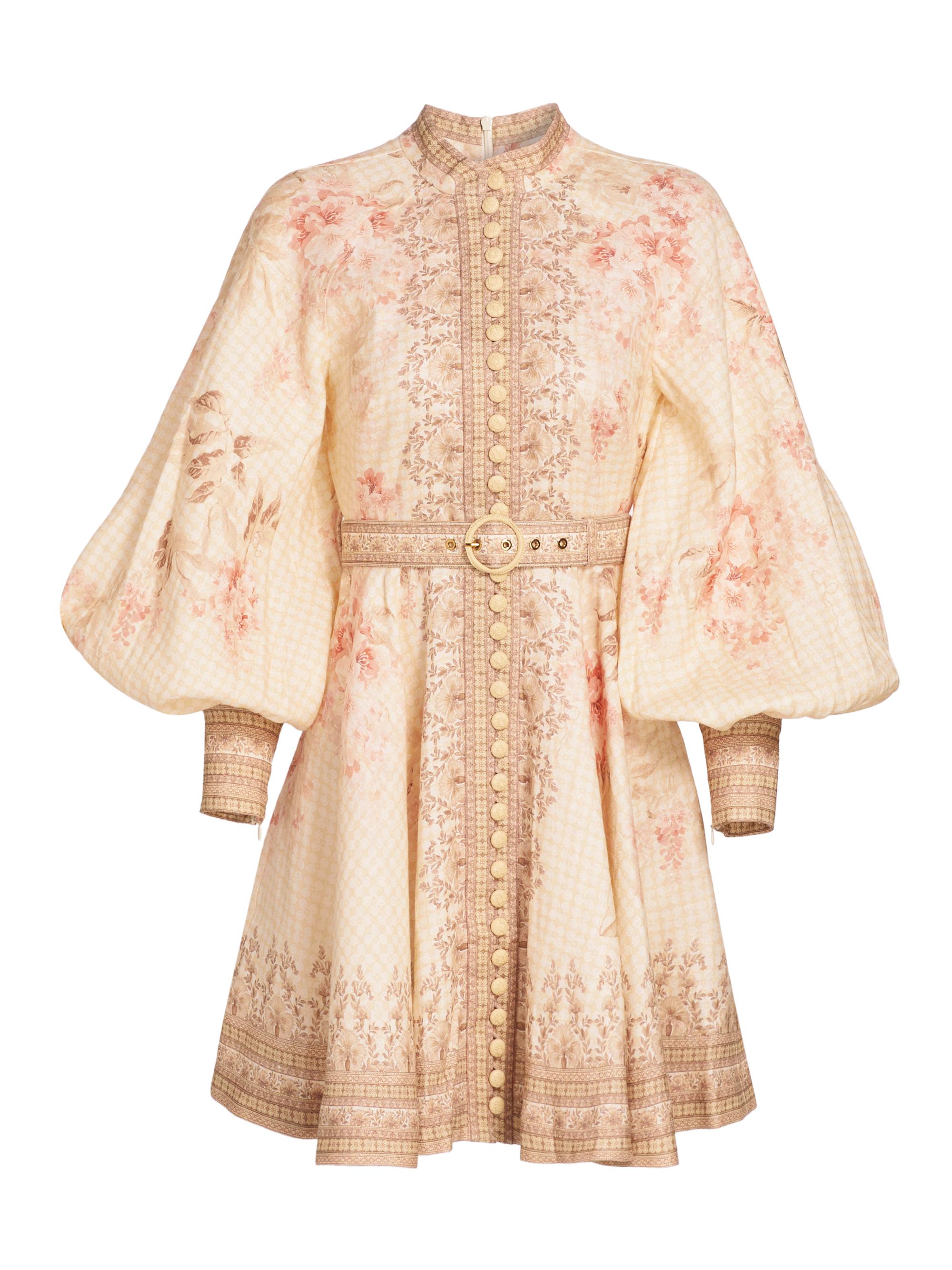 ZIMMERMANN フラワープリントリネンベアオールインワン ZIMMERMANN フラワープリントリネンベアオールインワン