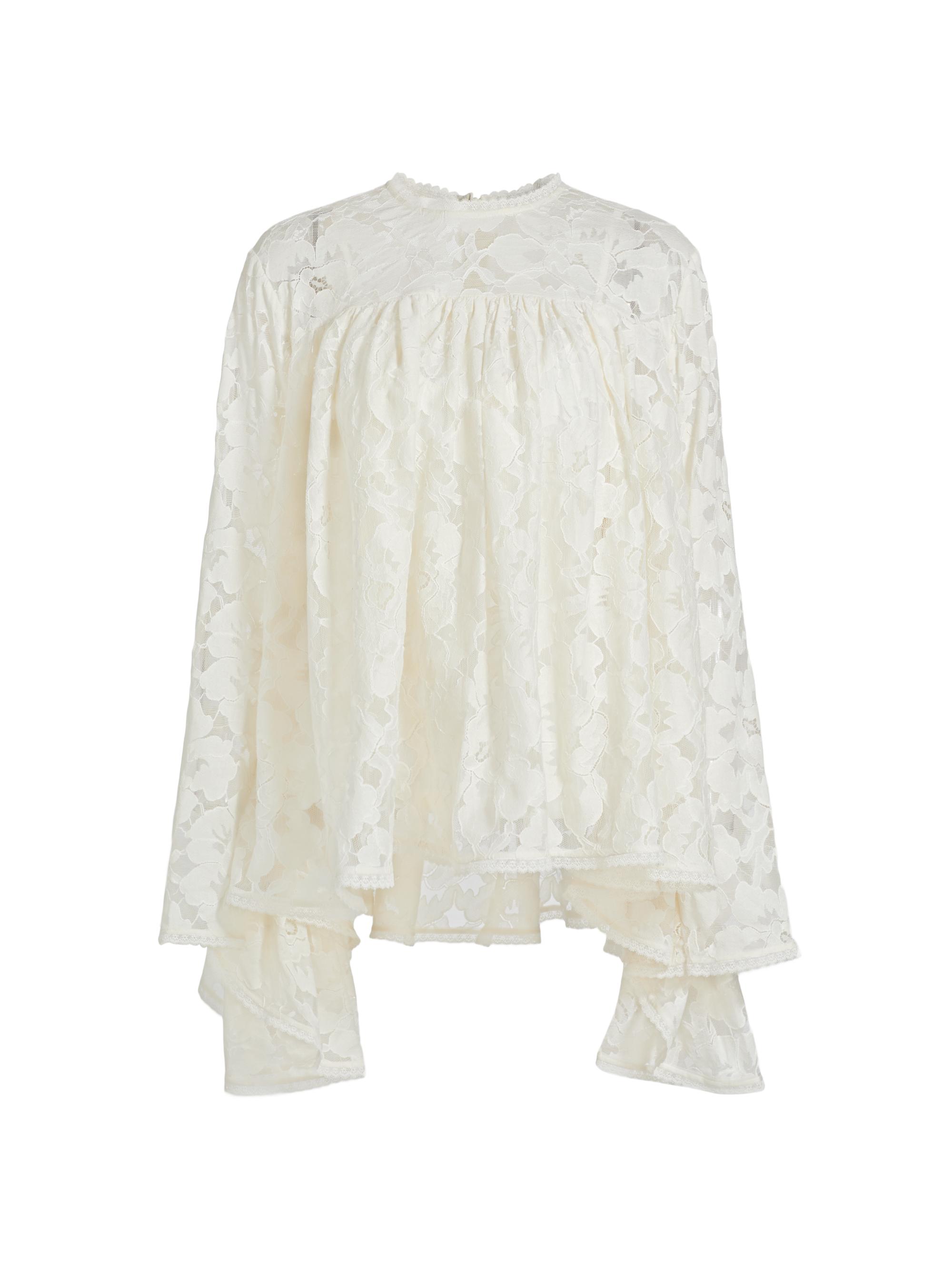 Zimmermann Illuminate Lace Gathered Top | Saks Fifth Avenue