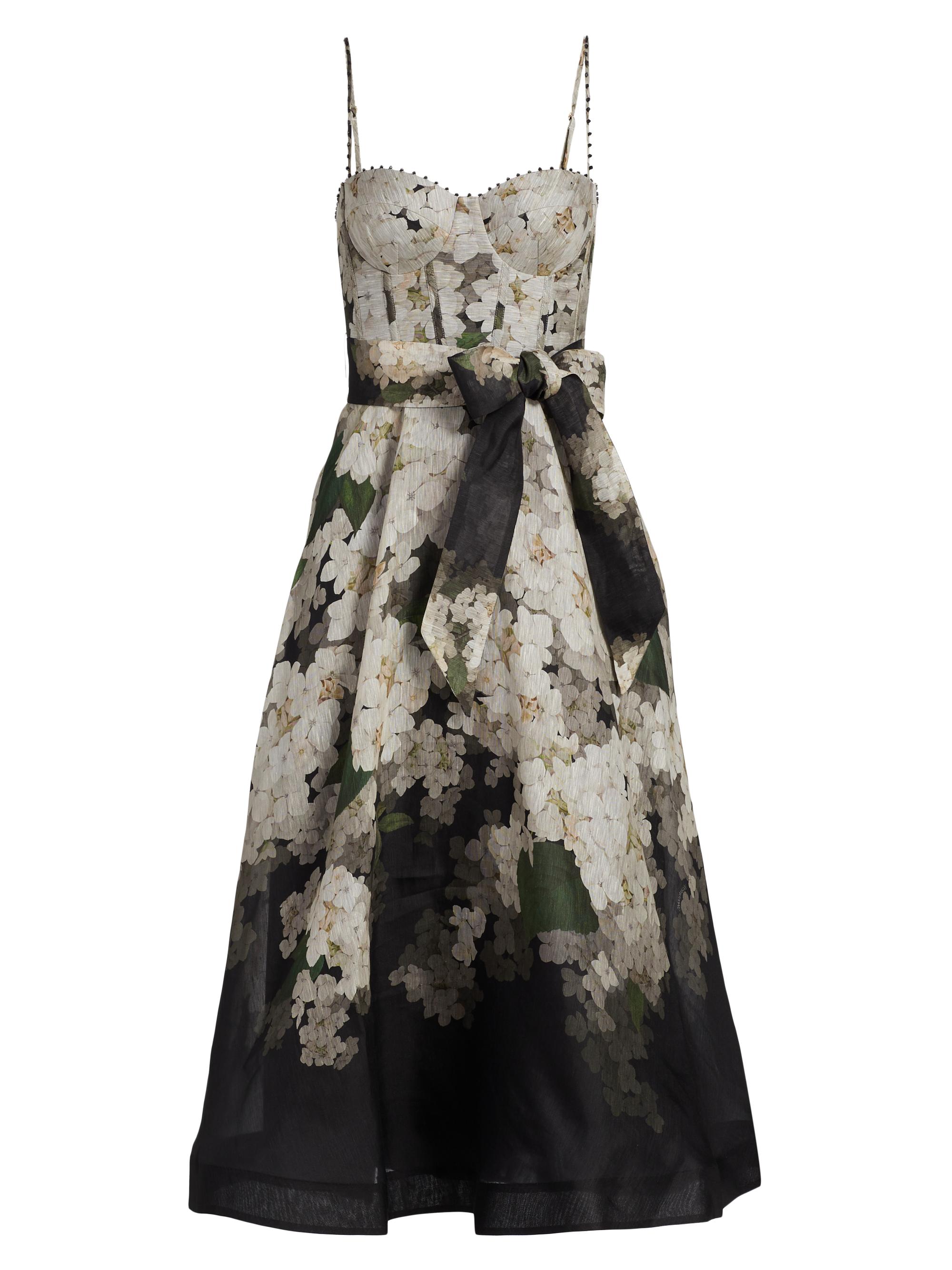 white christmas dresses Zimmermann Rebellion Marine Long Sleeve Mini Dress main image 0