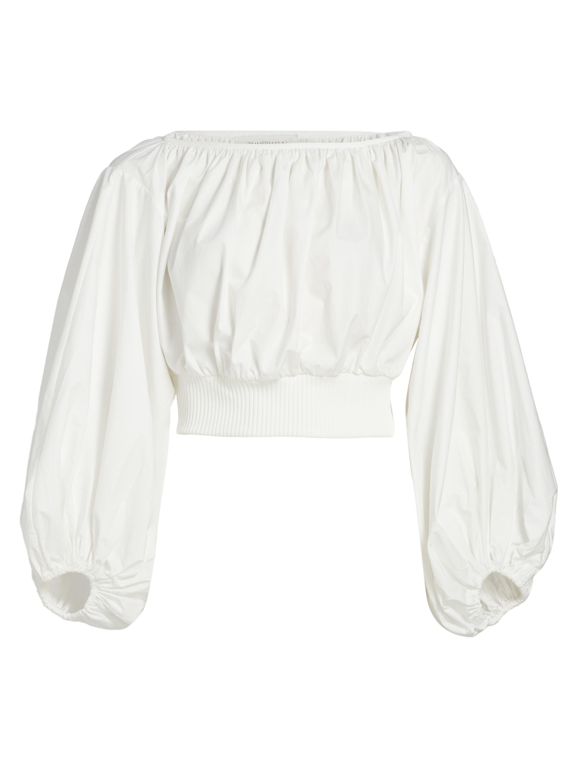 Zimmermann Women's Poplin Blouson Top -