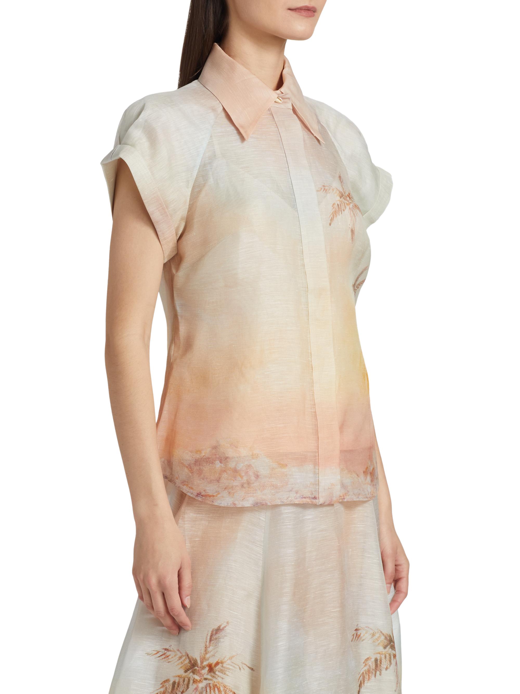 ☆HR08177☆ Zimmermann Illuminate Fitted Blouse | Saks Fifth Avenue