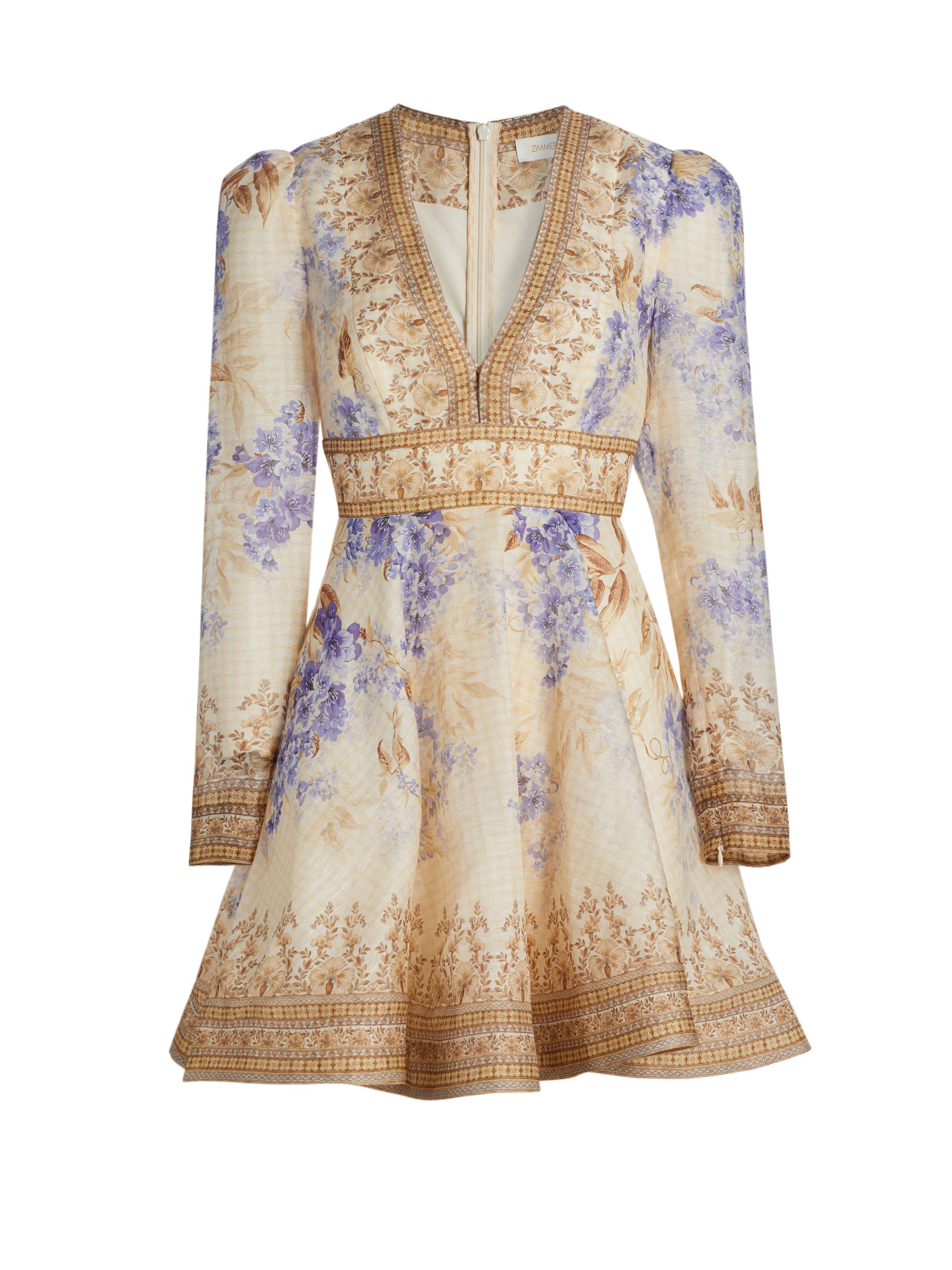 Zimmermann Dawning Plunge Minidress | Saks Fifth Avenue