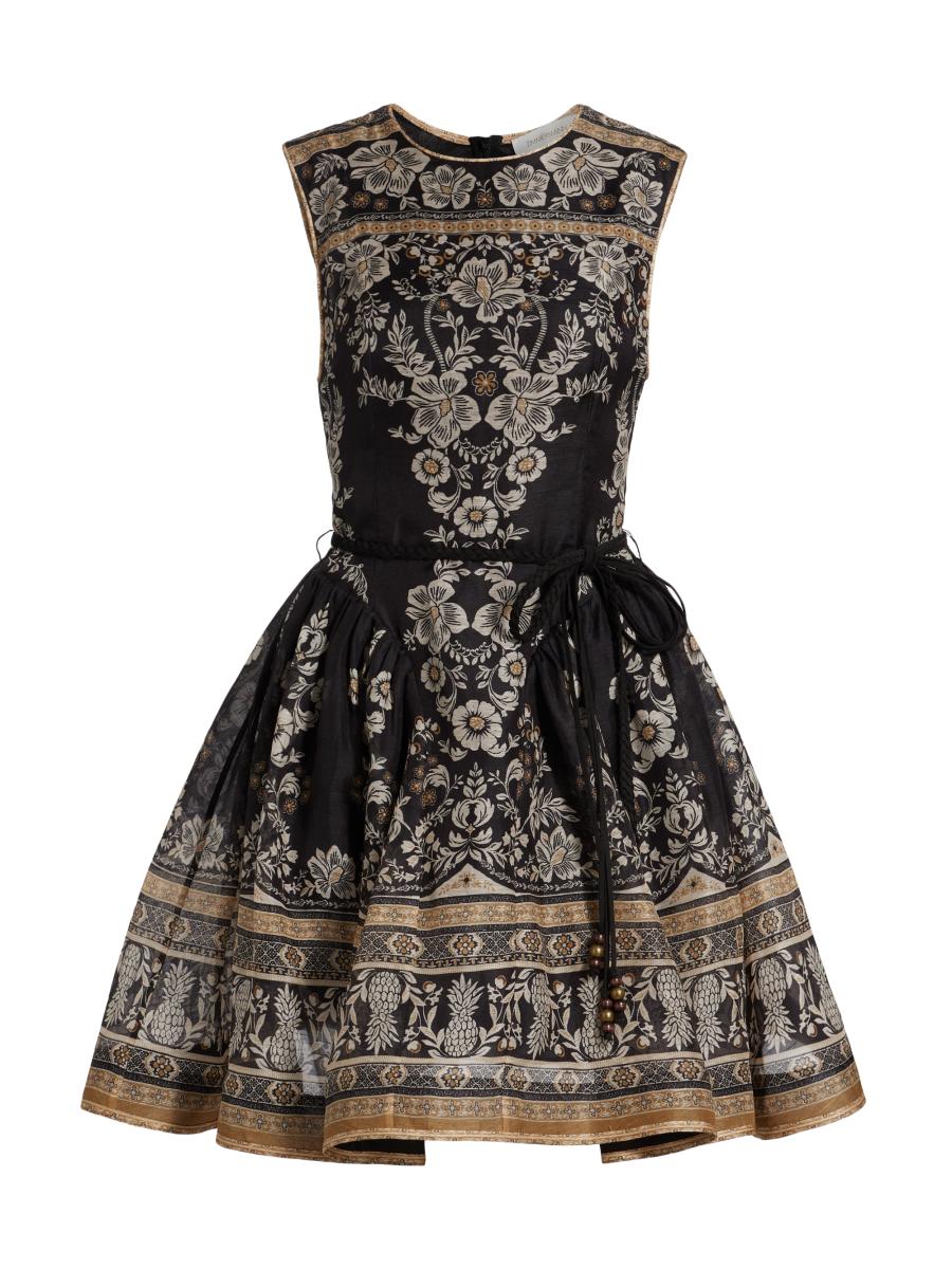 【ZIMMERMANN】 ミディ丈スカート ZIMMERMANN ZIMMERMANN Tiered floral-print linen and silk-blend gauze