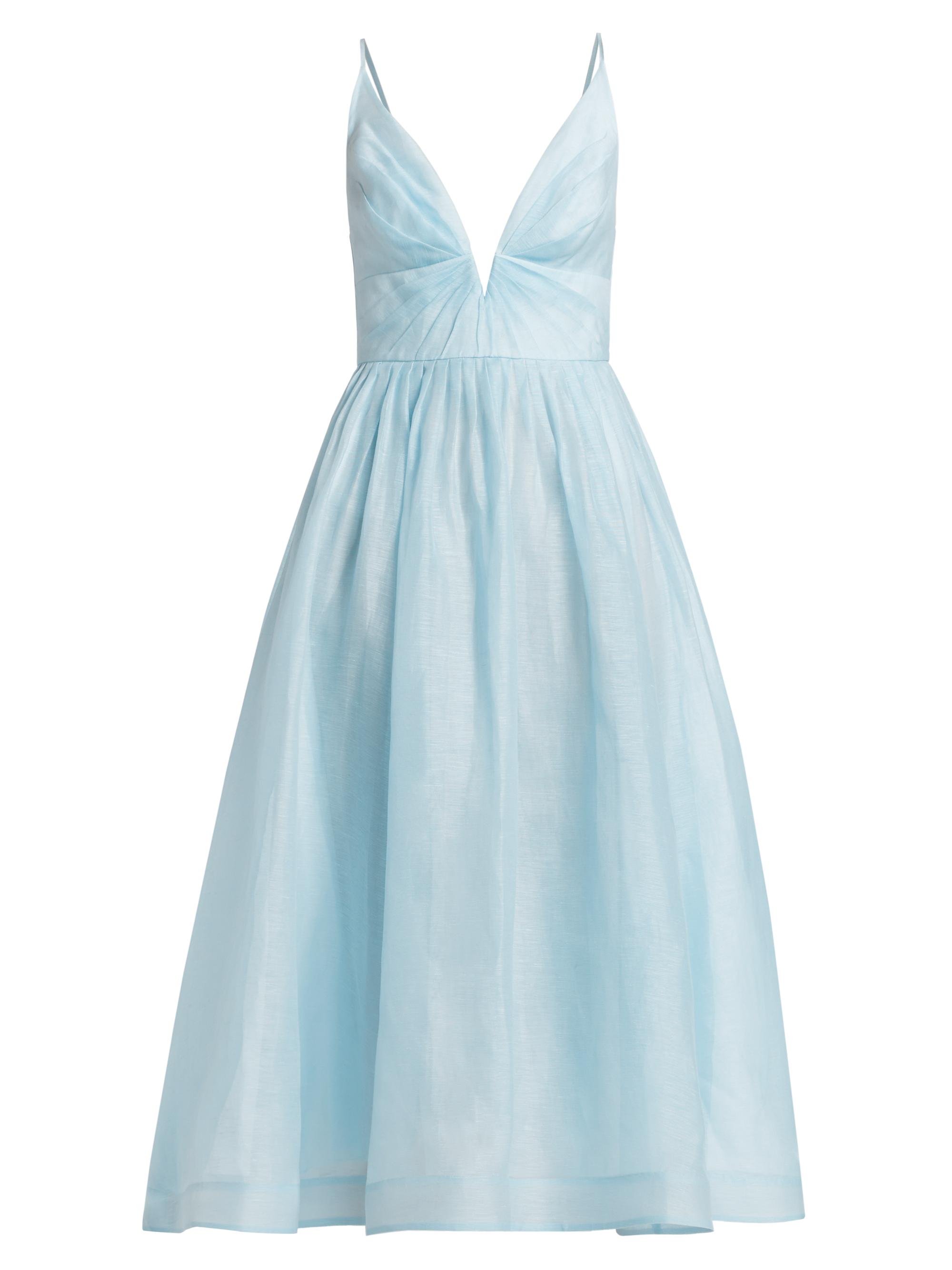 Zimmermann Women's Illuminate V-Neck Midi-Dress - Mint