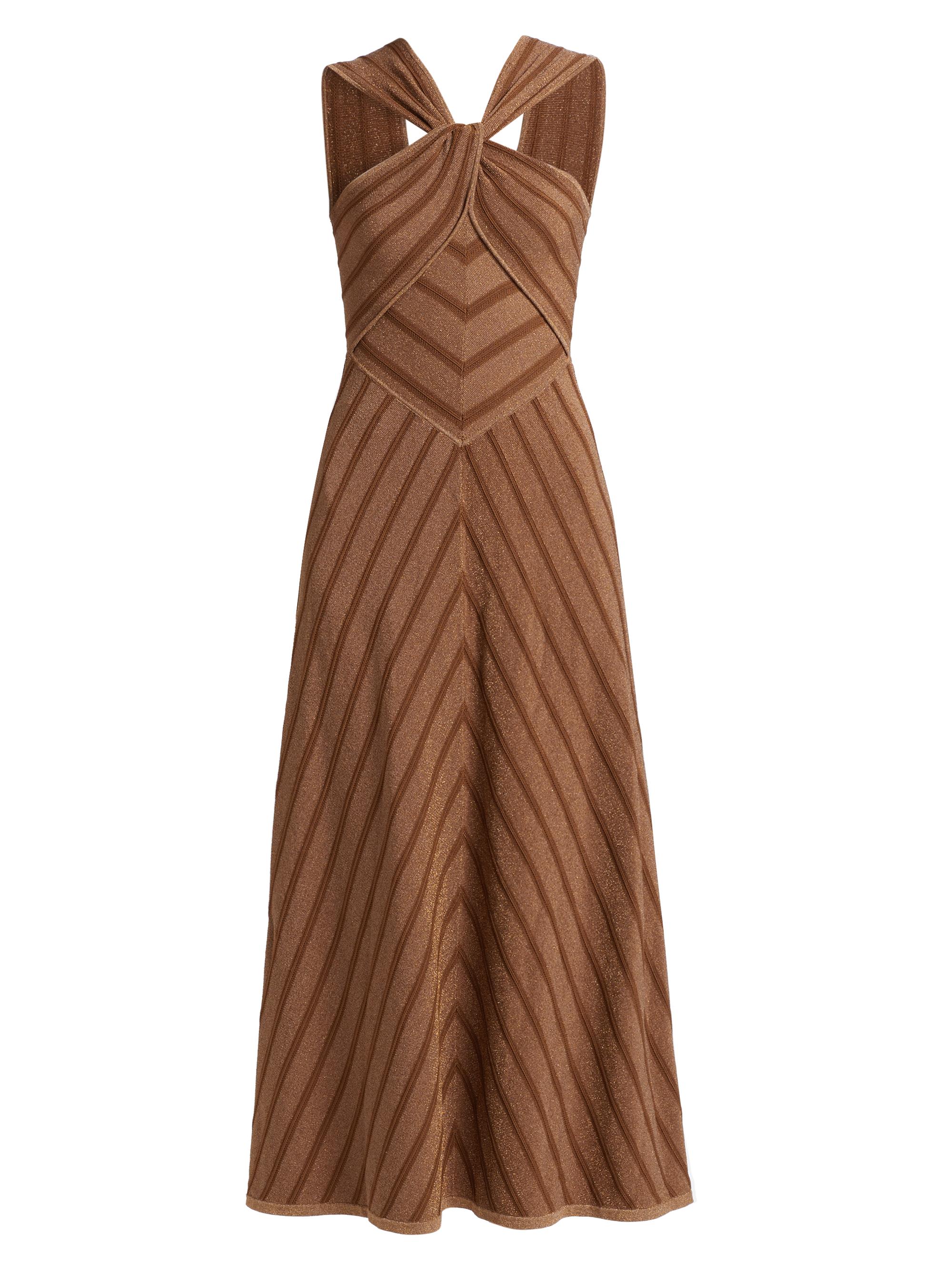 blue dress for baby girl Love Kuza Chevron Delight Midi Dress Orange / L main image 1