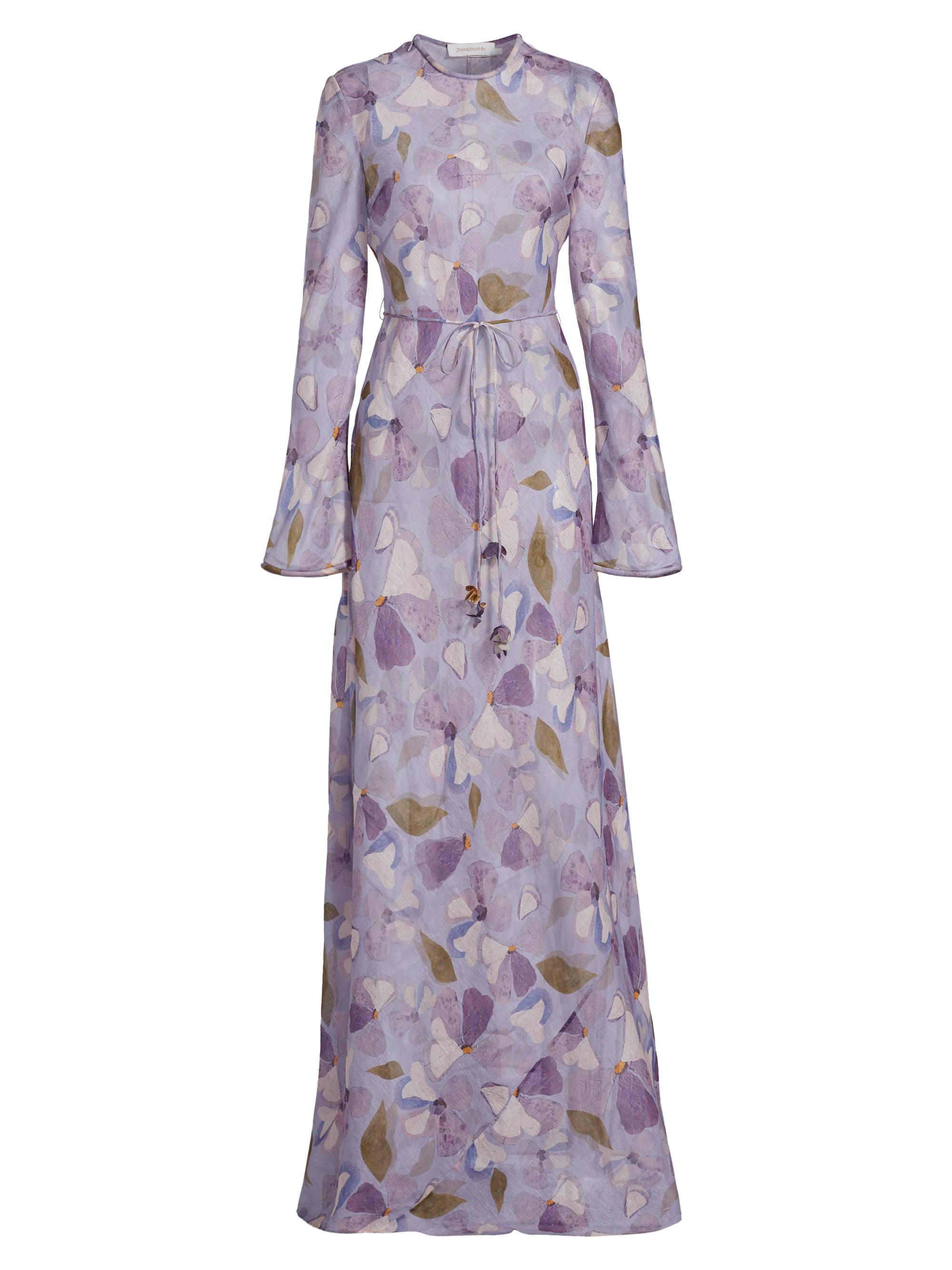 chinese dress ladies Zimmermann maxi linen golden plunge dress with from – Urbanheer main image 0