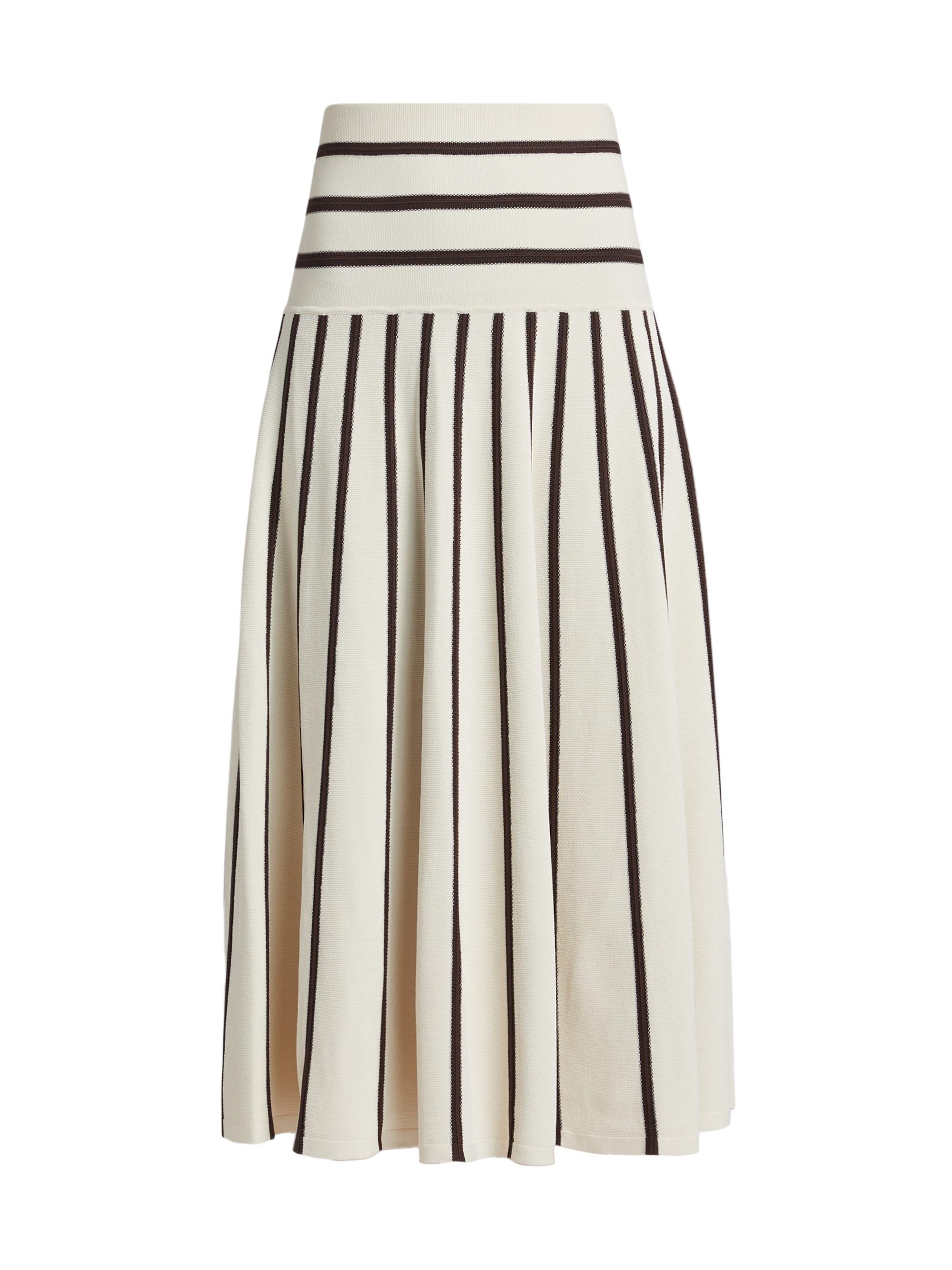 Zimmermann Women's Stripe Midi-Skirt - Cream Chocolate