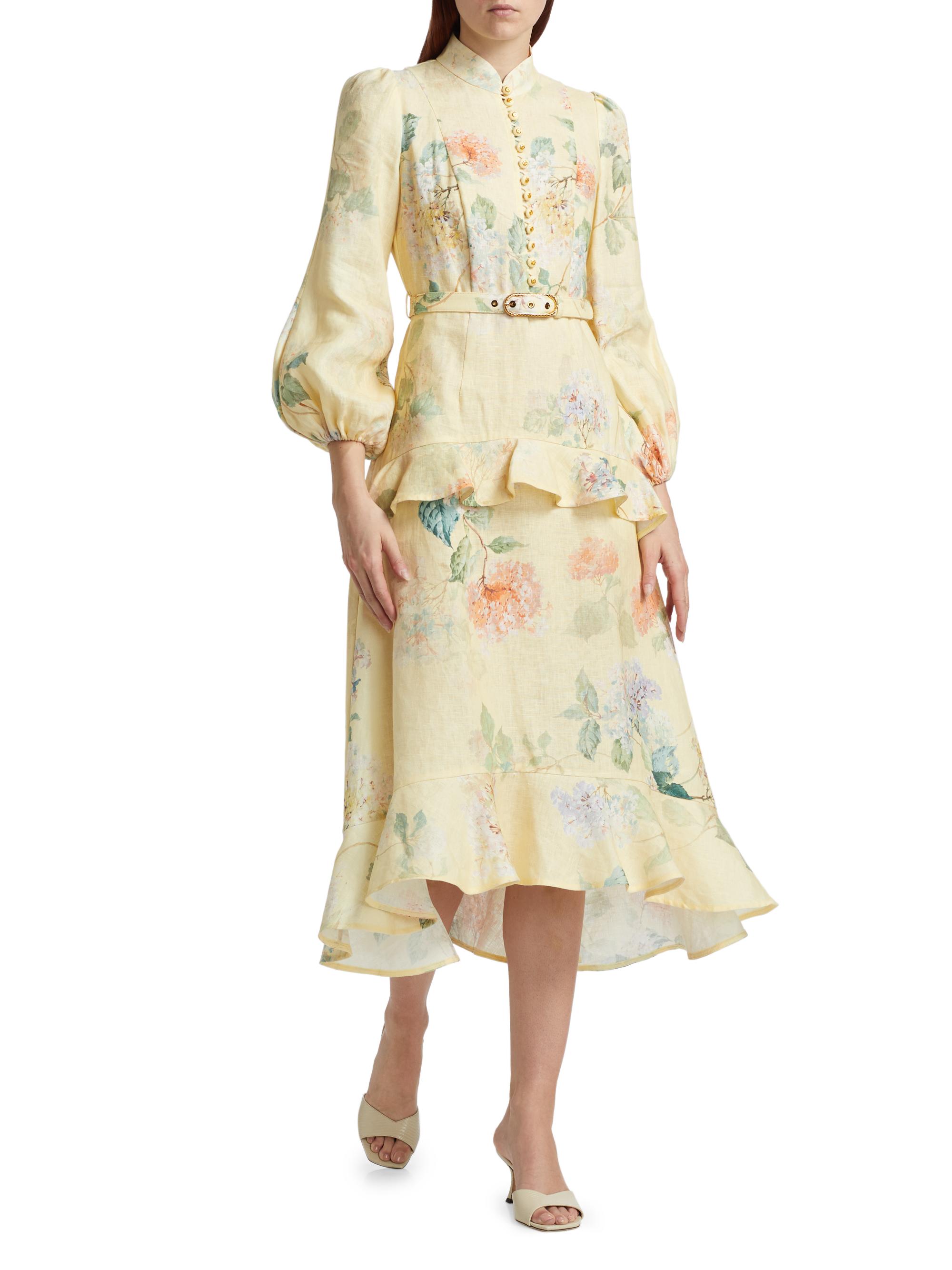 Zimmermann Illuminate Peplum Midi-Shirtdress | Saks Fifth Avenue