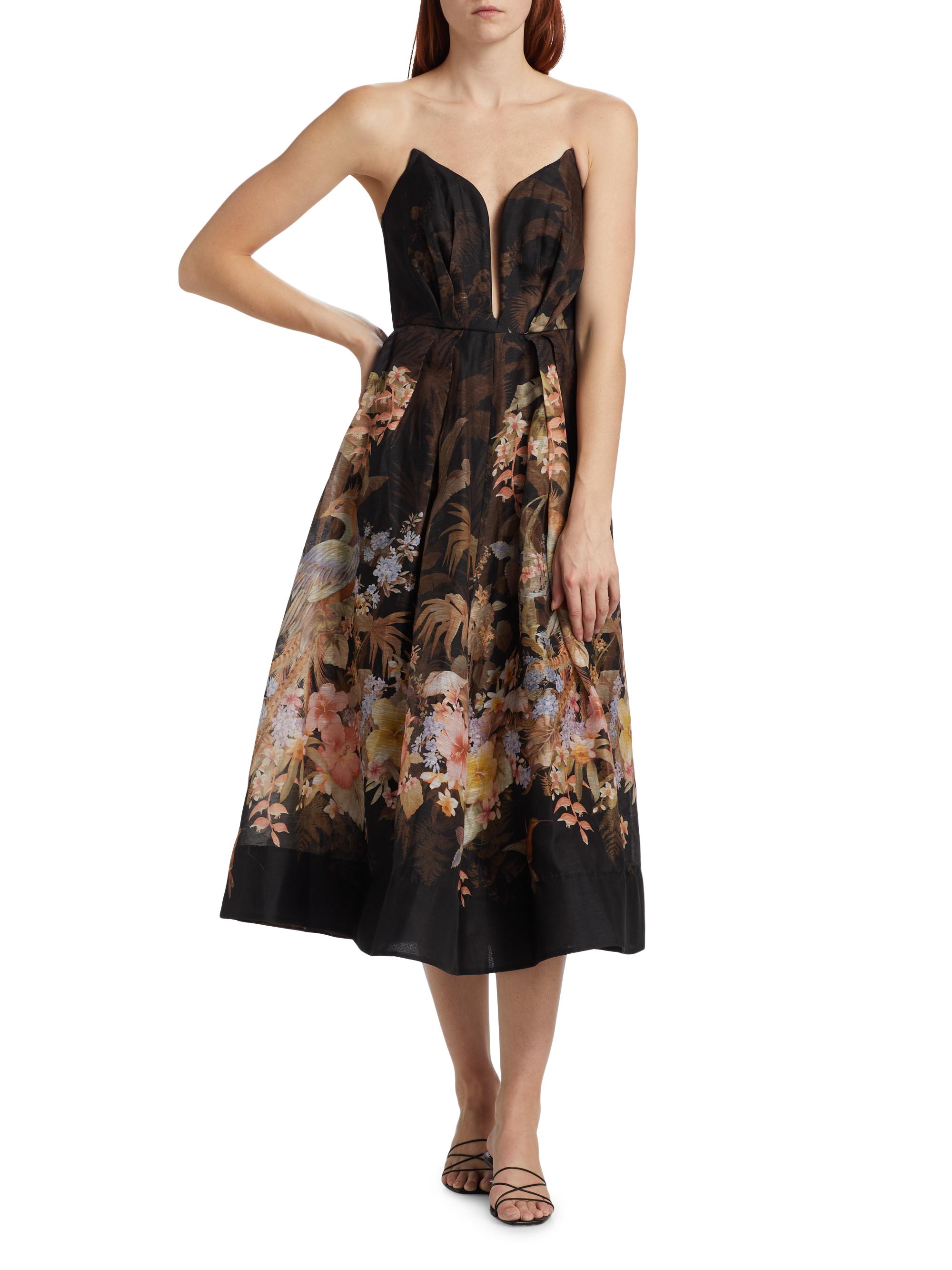 Zimmermann Illuminate Strapless Cocktail Dress | Saks Fifth Avenue
