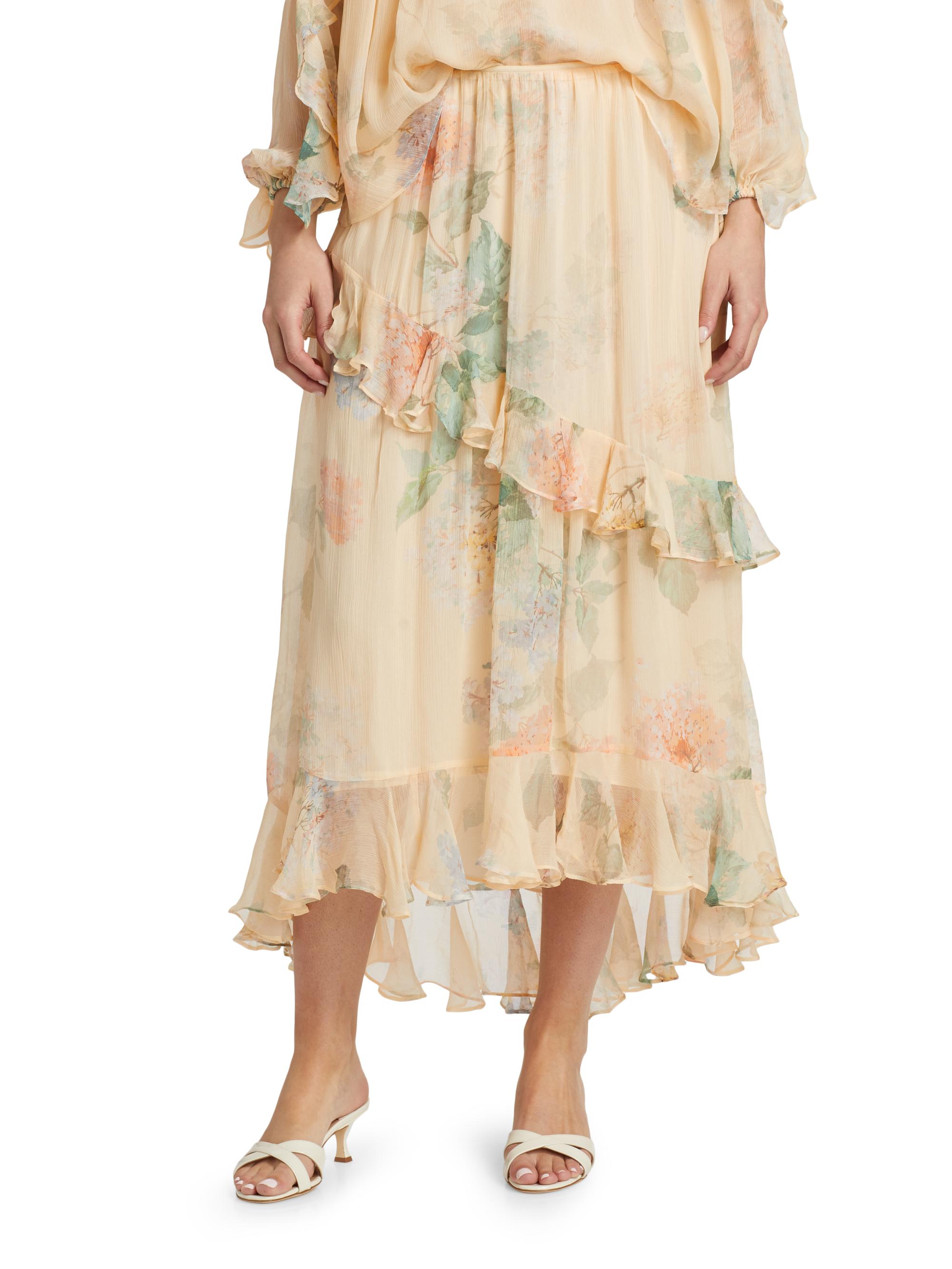 Saks Fifth Avenue
  Floral Plisse Midi Skirt