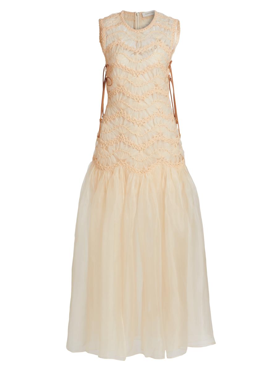 【Zimmermann】Illuminate ruffled silk organza maxi dress Illuminate floral ruffled silk organza gown in blue