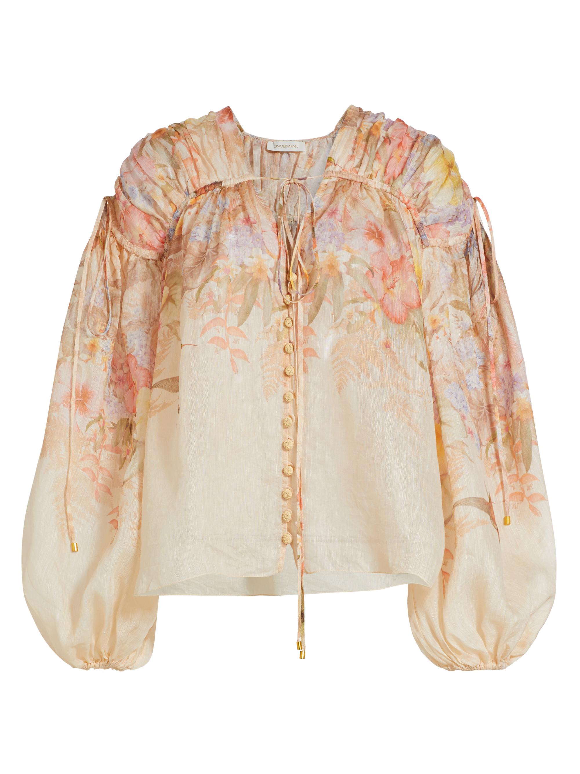 Zimmermann Drawn Floral Blouse | Saks Fifth Avenue