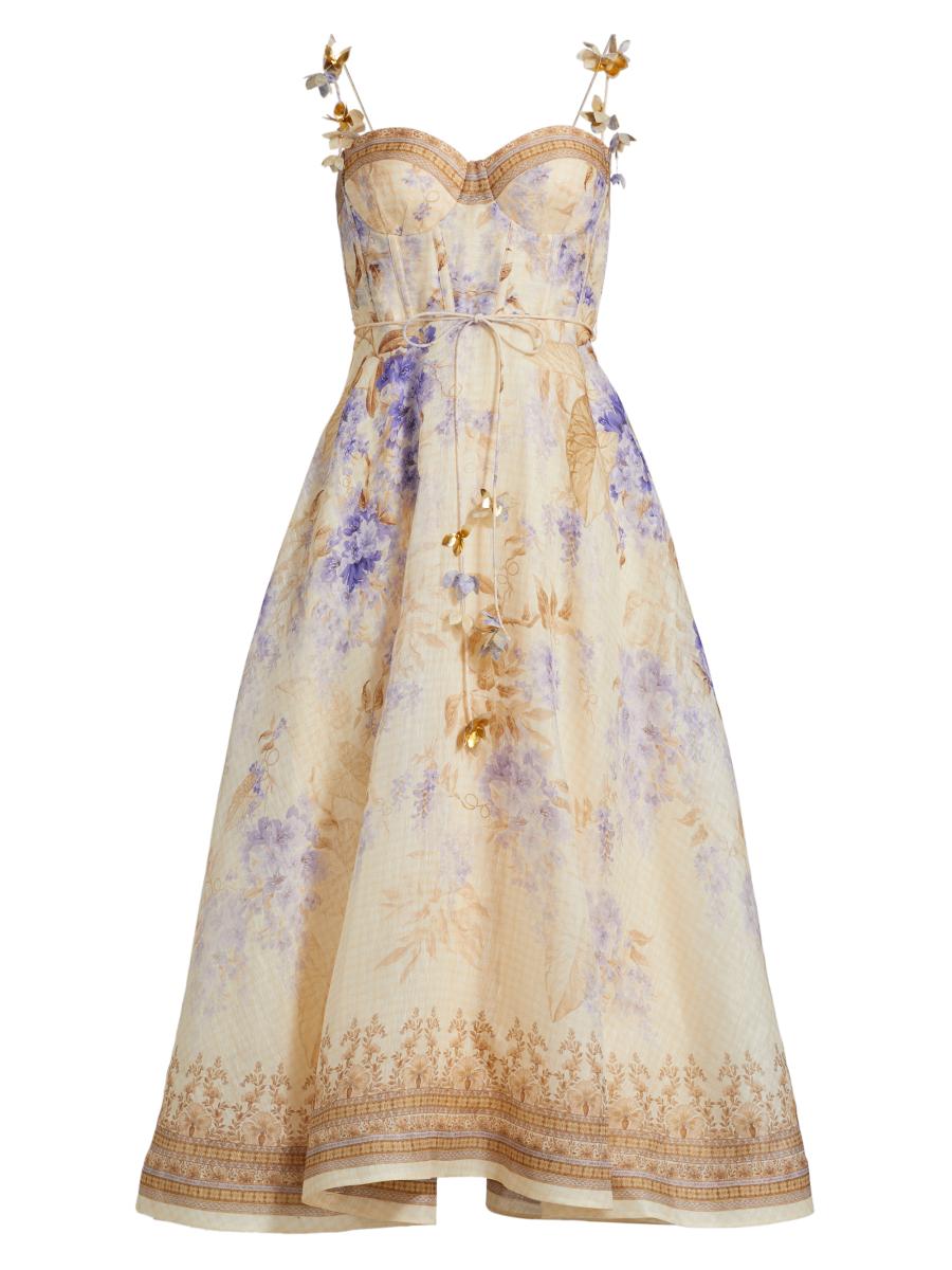 Zimmermann Picnic Floral Midi-Dress | Saks Fifth Avenue