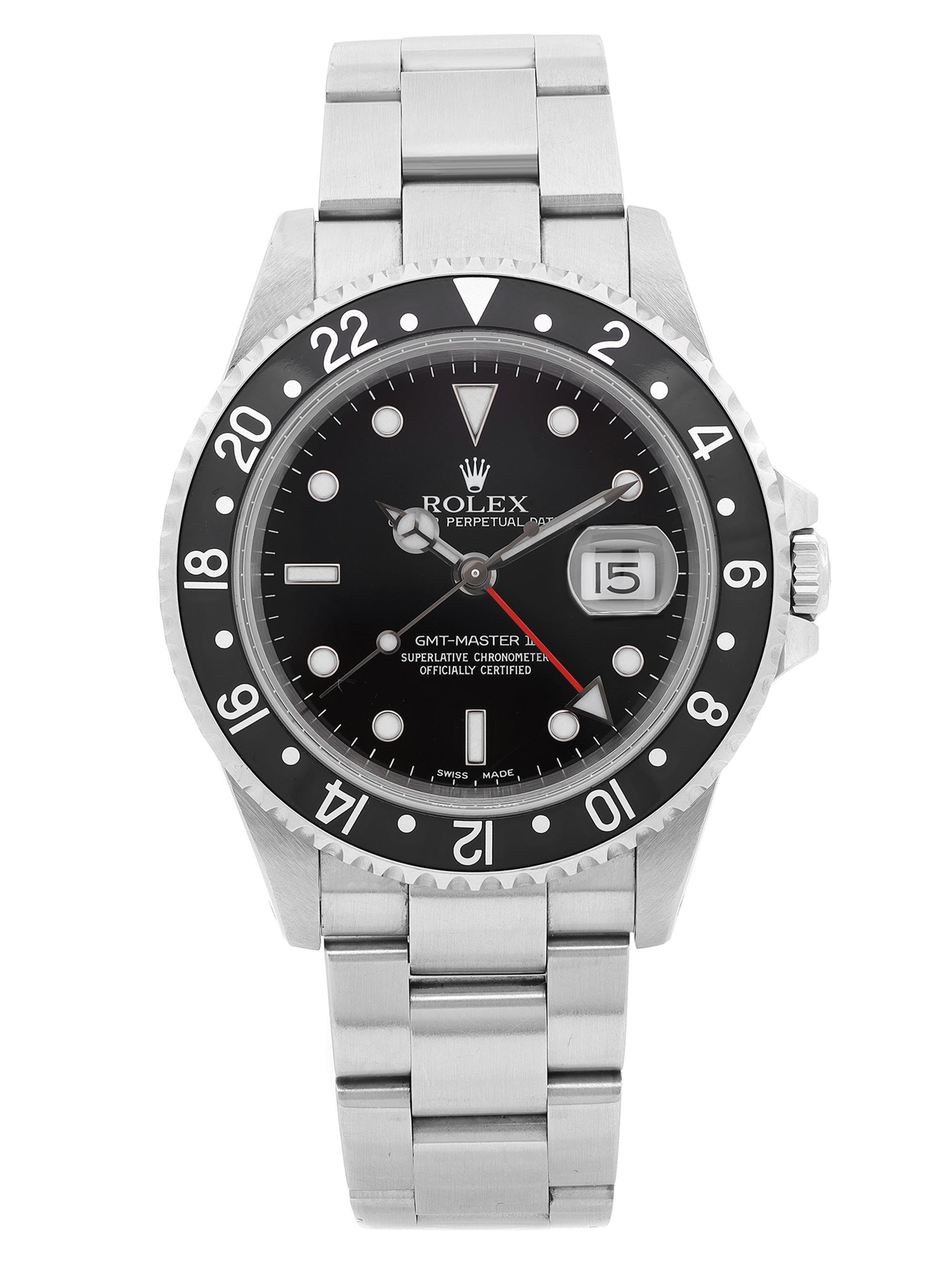 Rolex Men's Pre-Owned GMT-Master II 40MM Stainless Steel Black Dial Watch - Stainless Steel