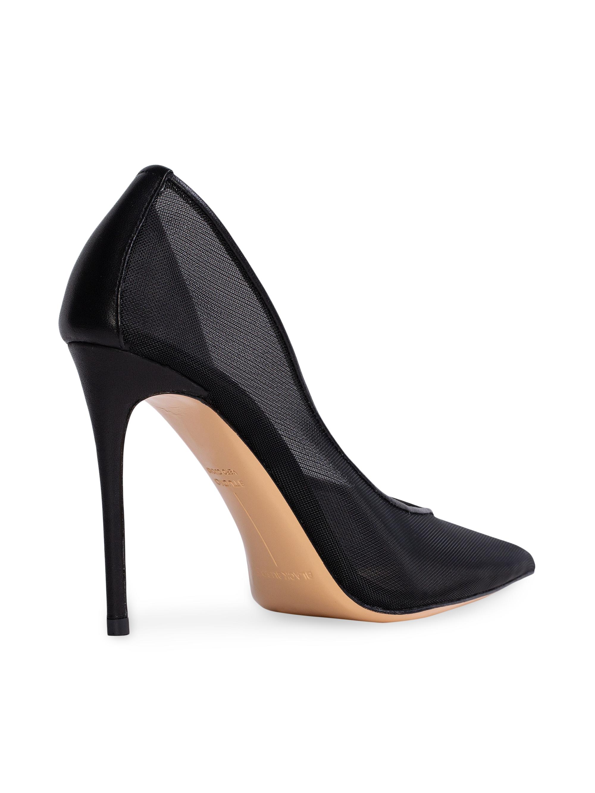 Black Suede Studio Clio 100MM Mesh Pumps Saks Fifth Avenue