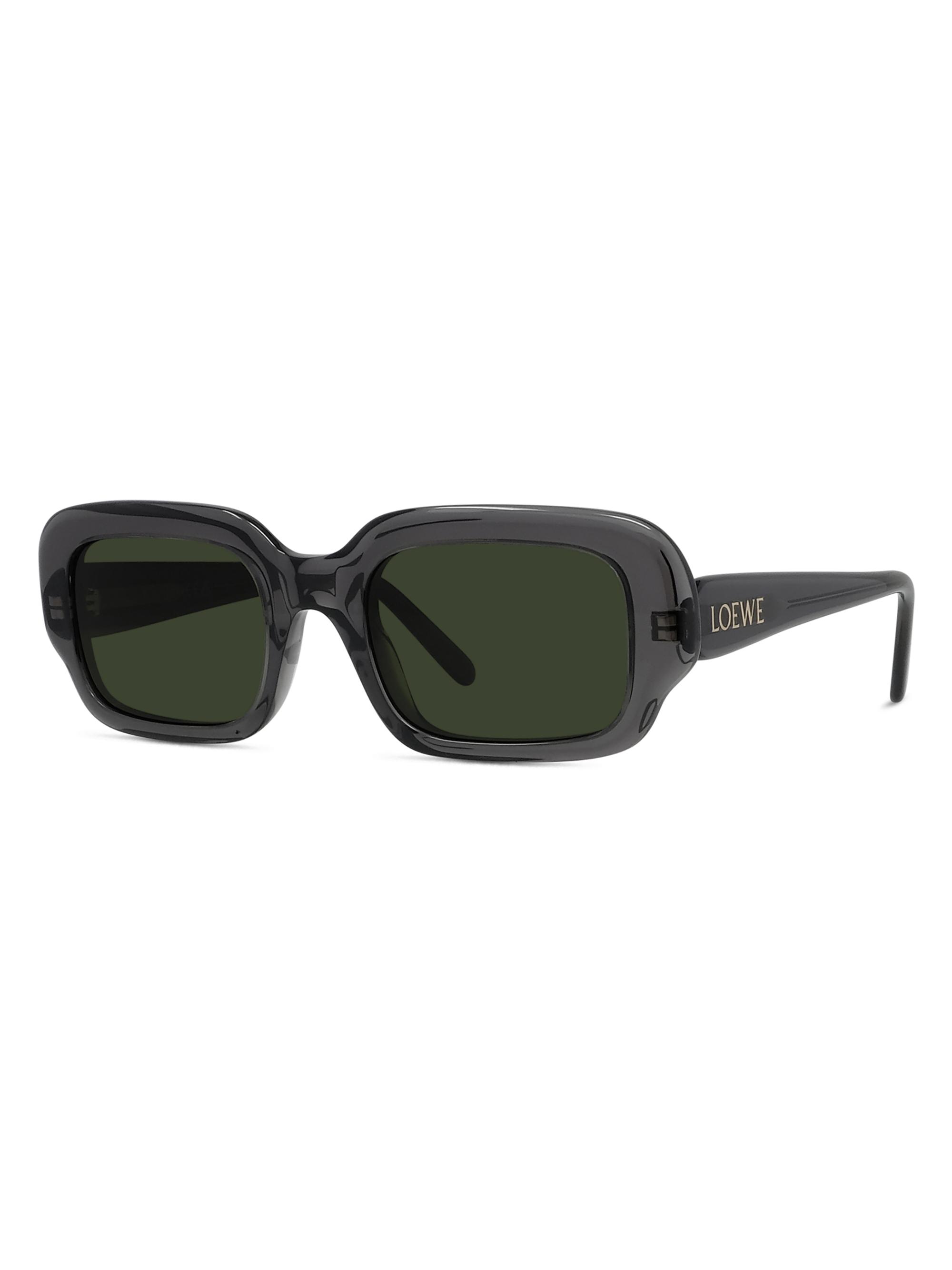 LOEWE Men's Slim 54MM Rectangular Sunglasses - Grey And Green