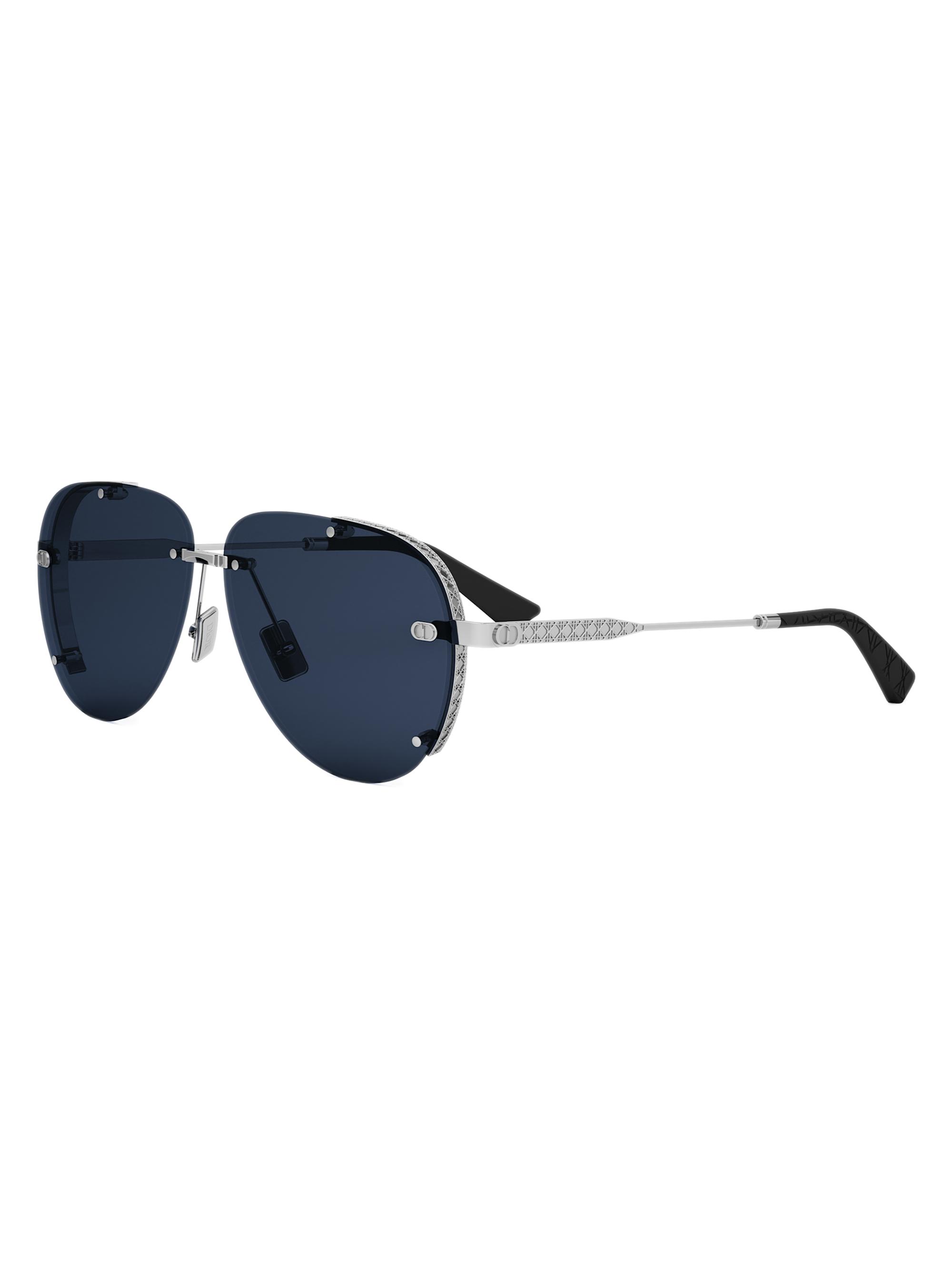 DIOR Men's NeoDior A1U 61MM Pilot Sunglasses - Silver Blue