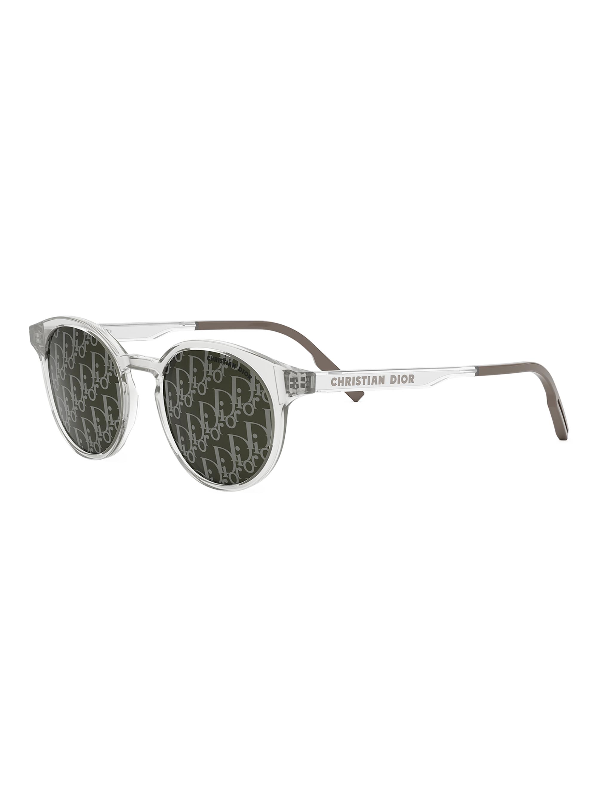 DIOR Men's DiorTag R1I 49MM Round Sunglasses - Grey Silver Grey
