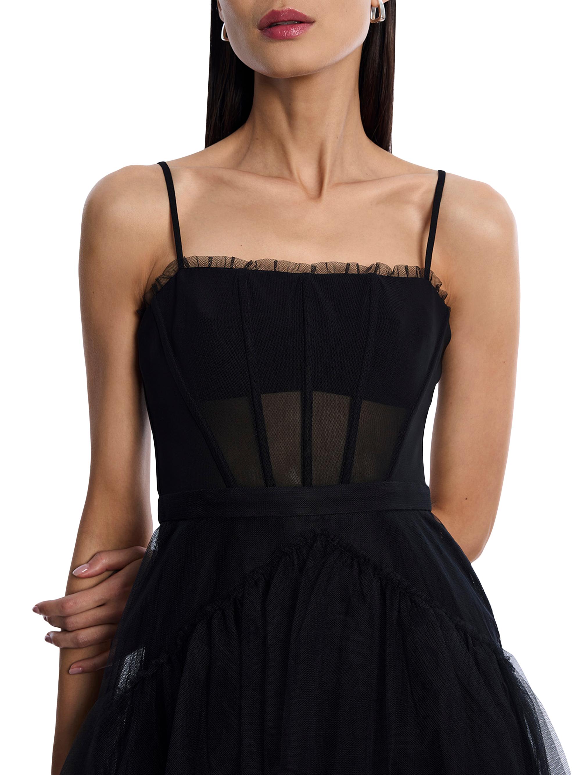 BCBGMAXAZRIA Oly Tiered Ruffle Tulle Gown | Saks Fifth Avenue