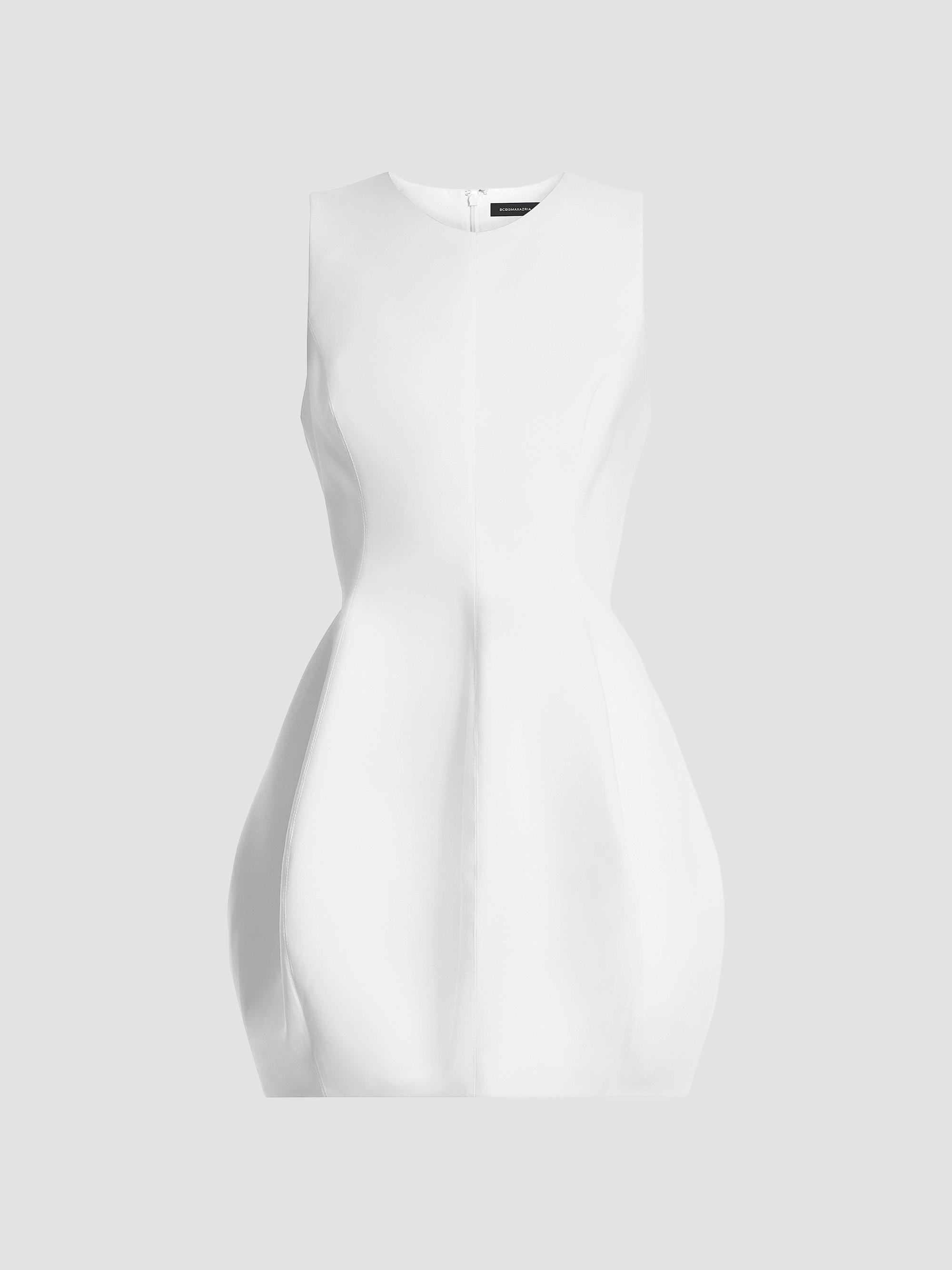 BCBGMAXAZRIA Women's Structured Bubble Minidress - Gardenia