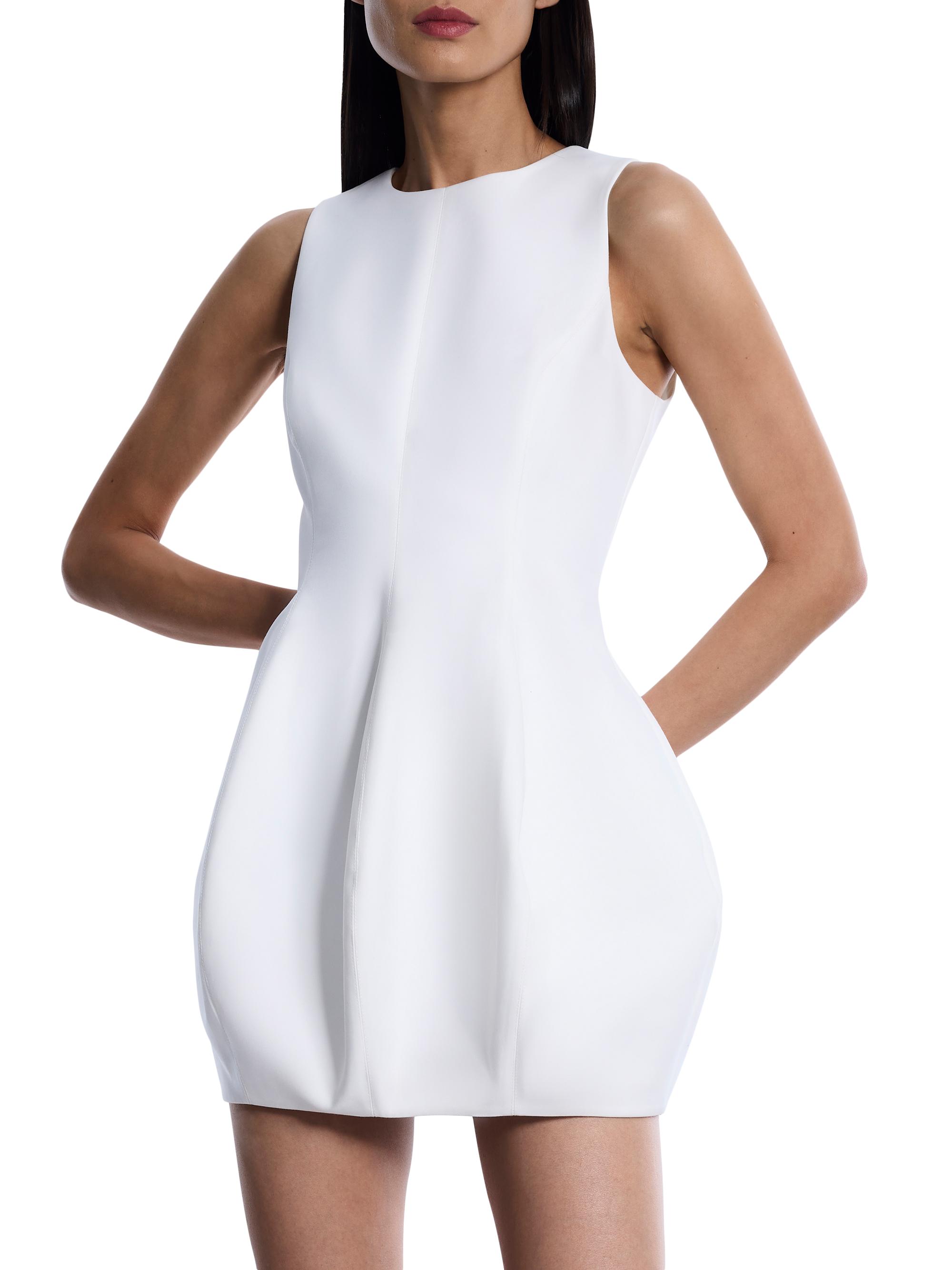 BCBGMAXAZRIA Women's Structured Bubble Minidress - Gardenia | Thumbnail 4