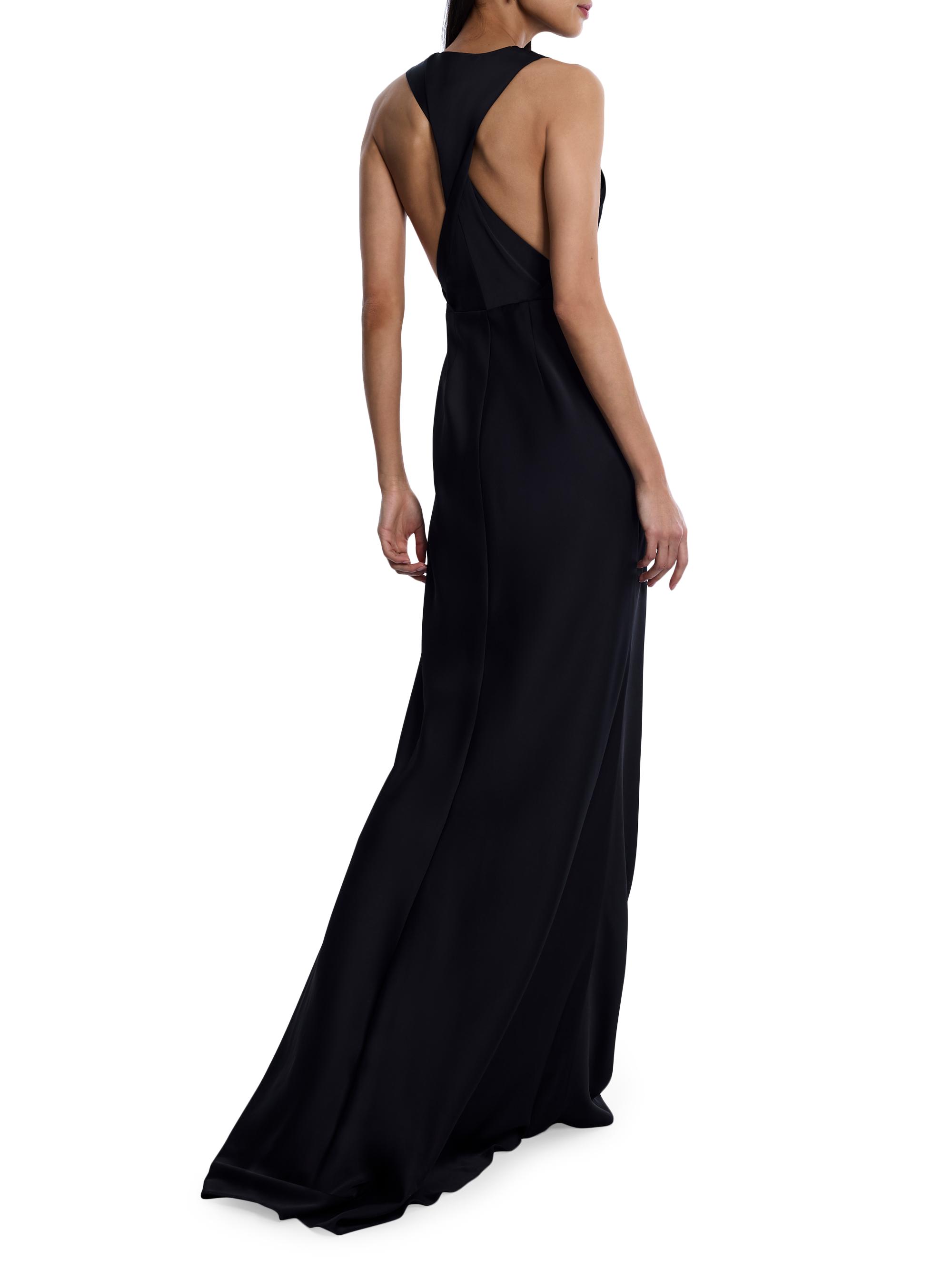BCBGMAXAZRIA Women's Cowlneck Satin Gown - Black | Thumbnail 5