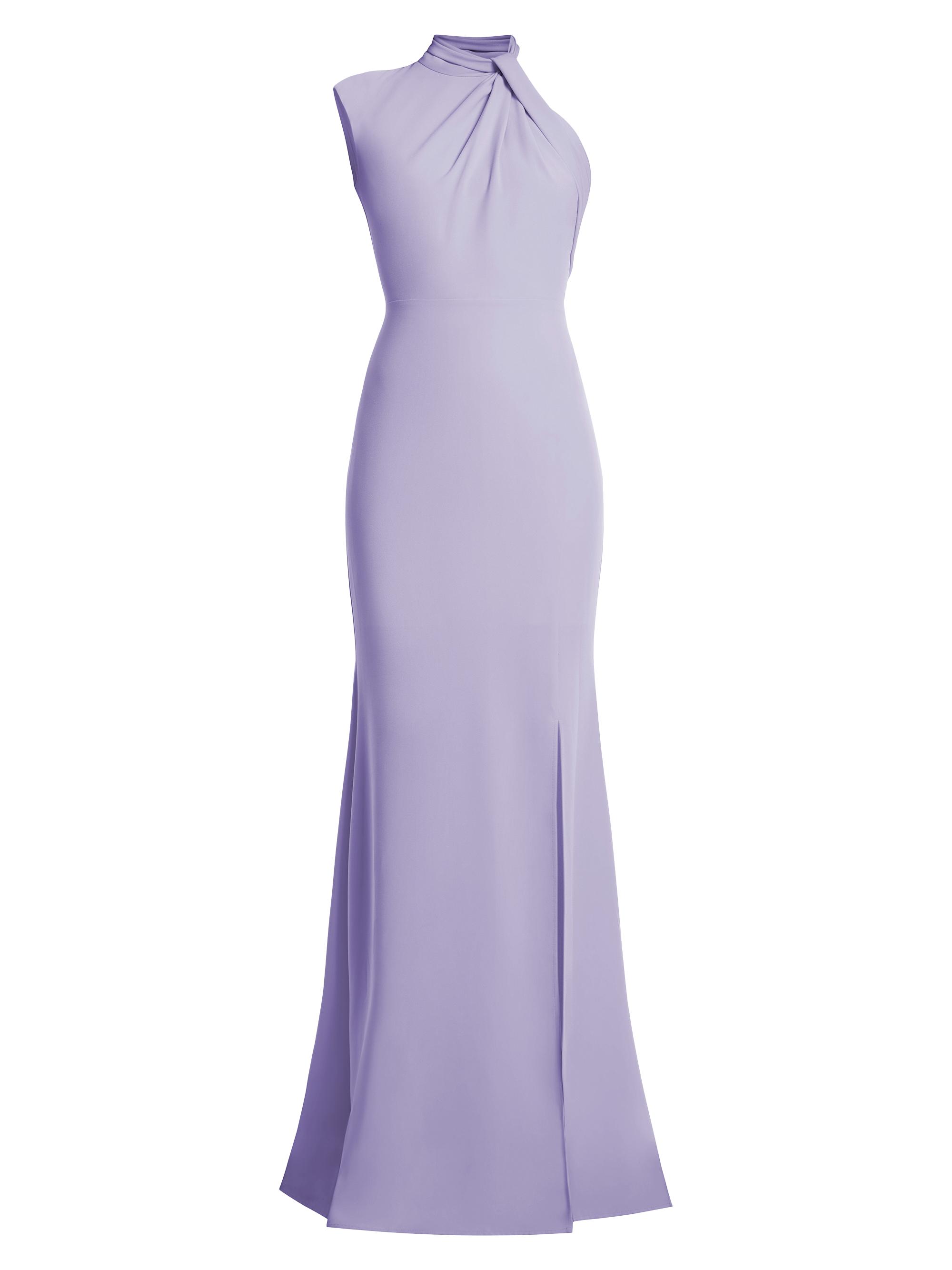 BCBGMAXAZRIA Women's Asymmetric Drape Neck Gown - Fresia