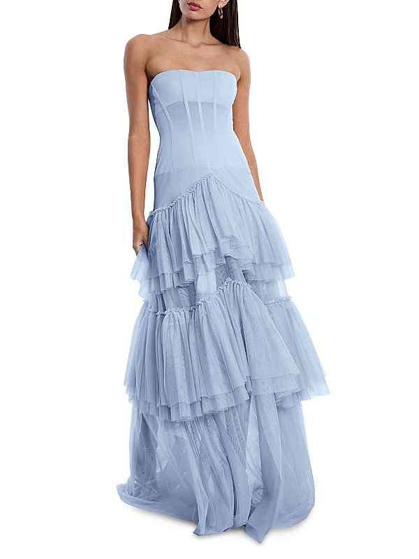 bcbg dress Paris women's Ruffle Strap Midi You Can Dress It Up Or Down And It Looks Amazing BCBGMAXAZRIA Strapless Corset Gown |