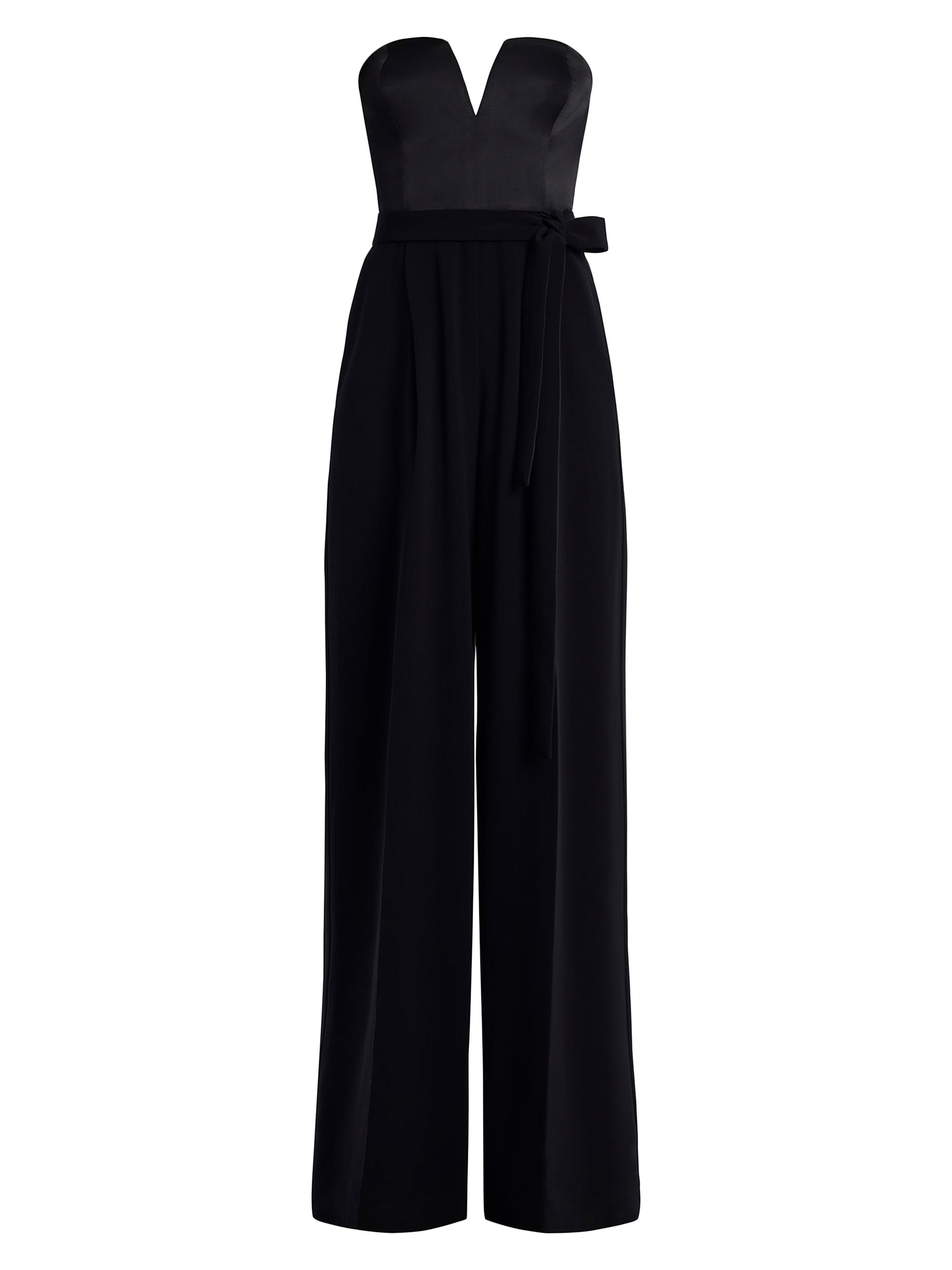 BCBGMAXAZRIA Mixed Media Strapless Jumpsuit | Saks Fifth Avenue