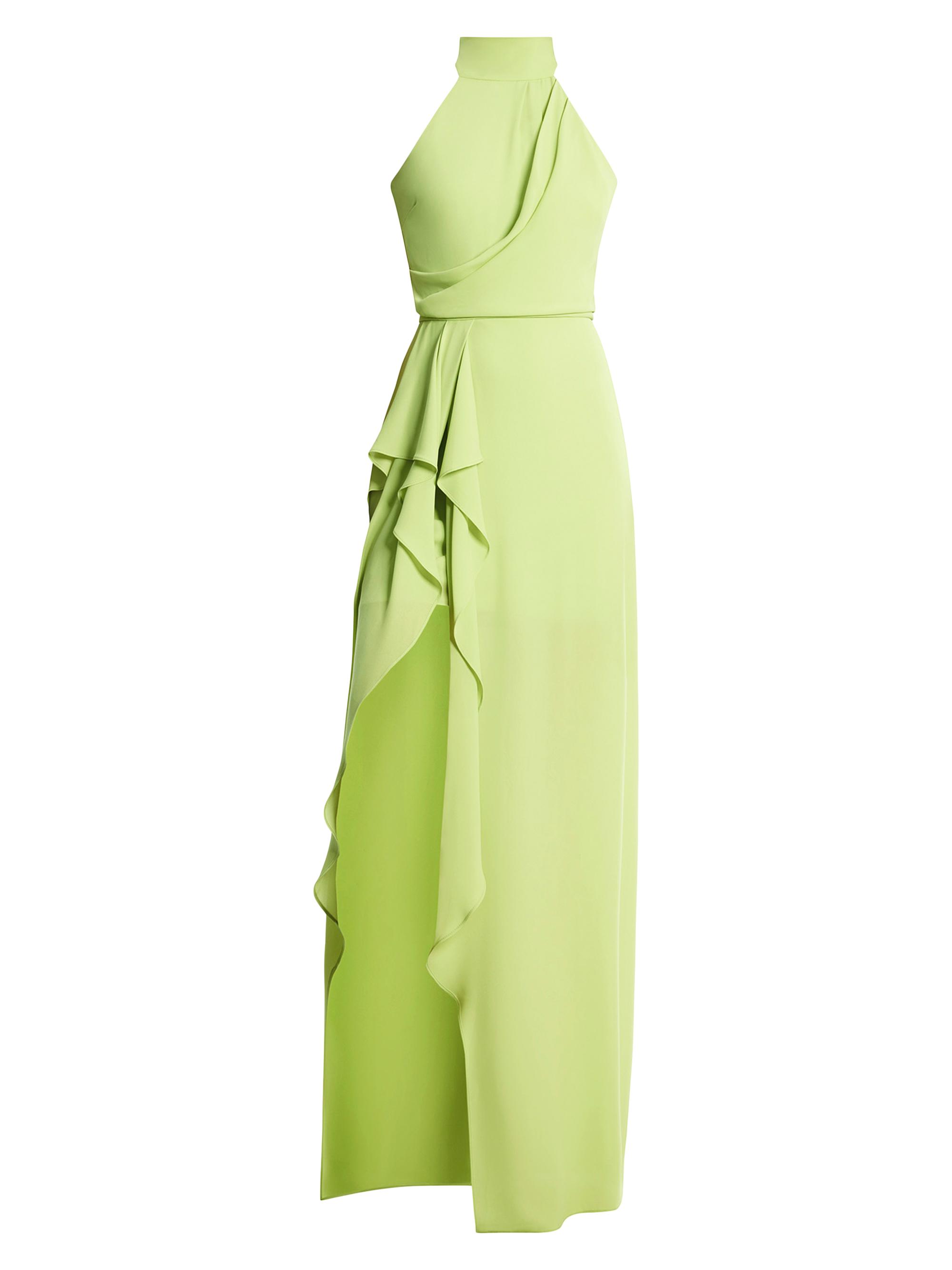 BCBGMAXAZRIA Women's Draped Sleeveless Gown - Citrine