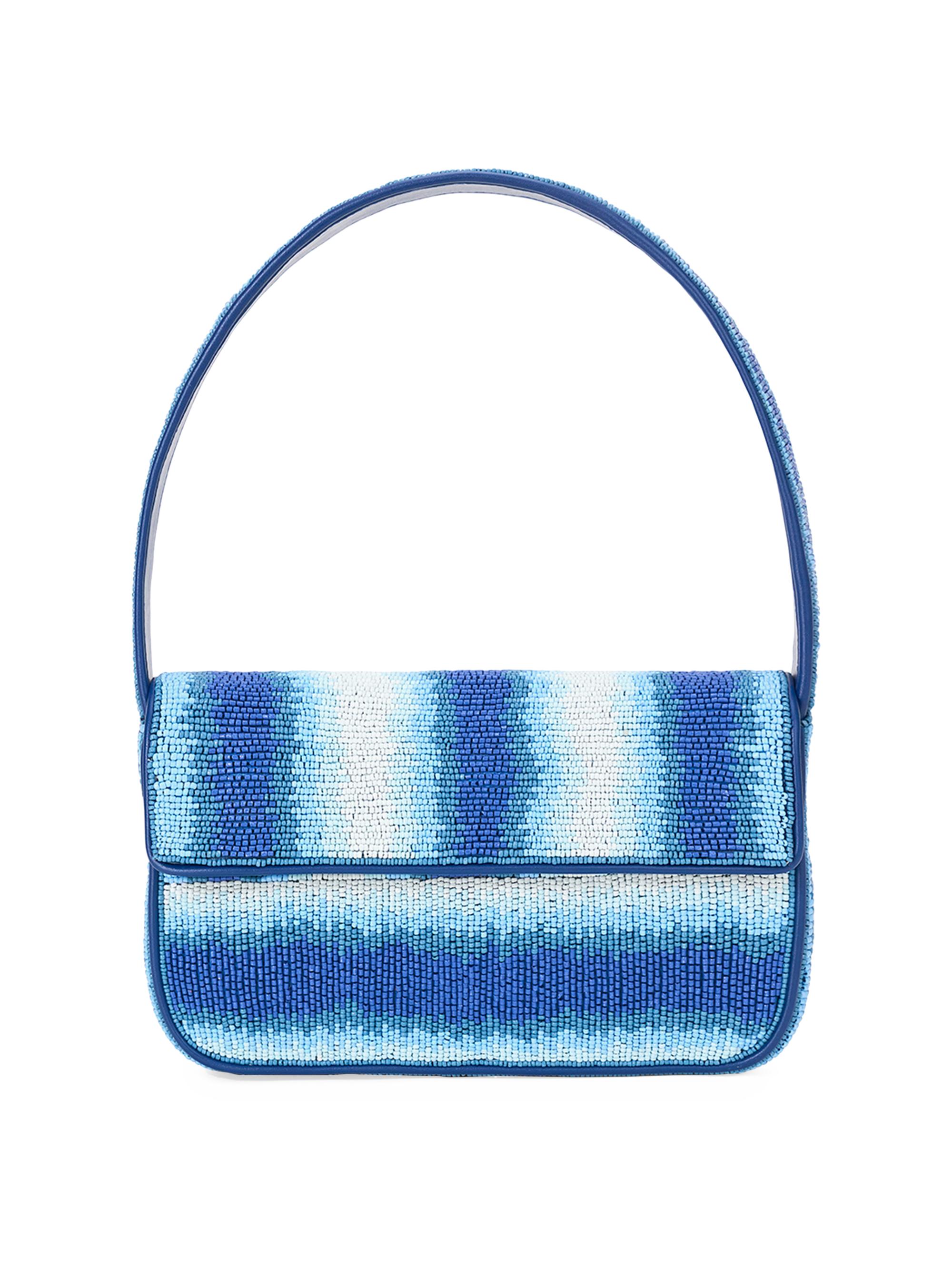 Staud Women's Tommy Ombré Striped Beaded Shoulder Bag - Ride The Wave