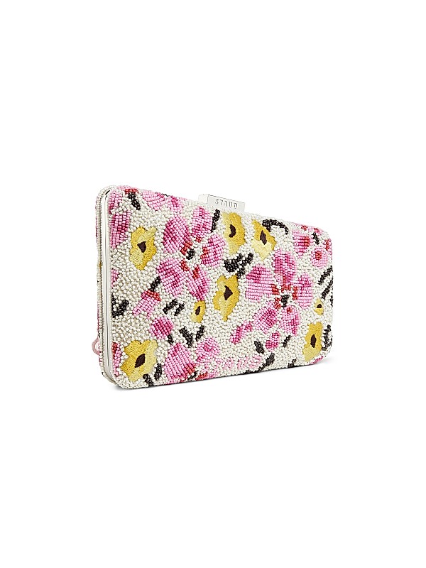 Shop Staud Carmella Floral Beaded Convertible Clutch | Saks Shop Staud Carmella Floral Beaded Convertible Clutch | Saks