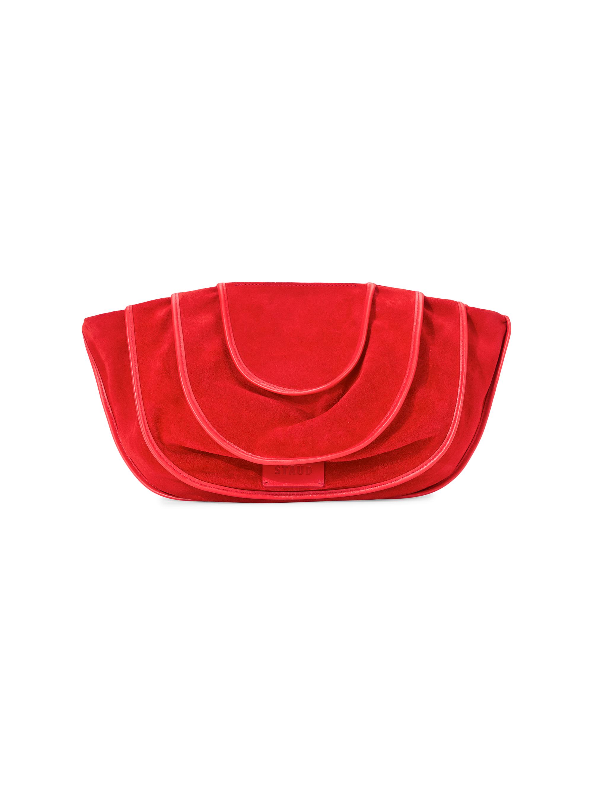 Staud Wells Tulip Suede Shoulder Bag | Saks Fifth Avenue