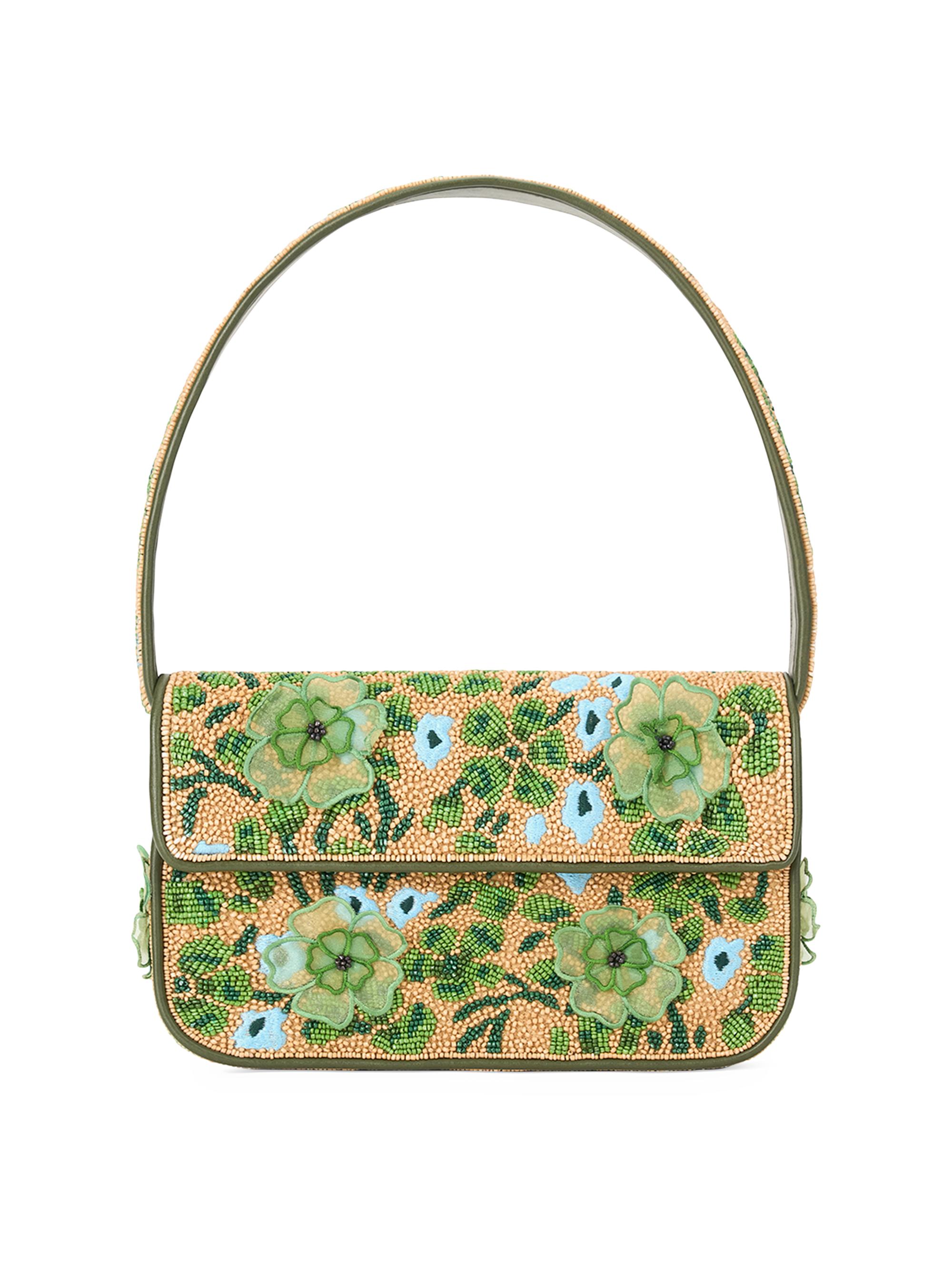 Staud Timmy Floral-Beaded Shoulder Bag | Saks Fifth Avenue