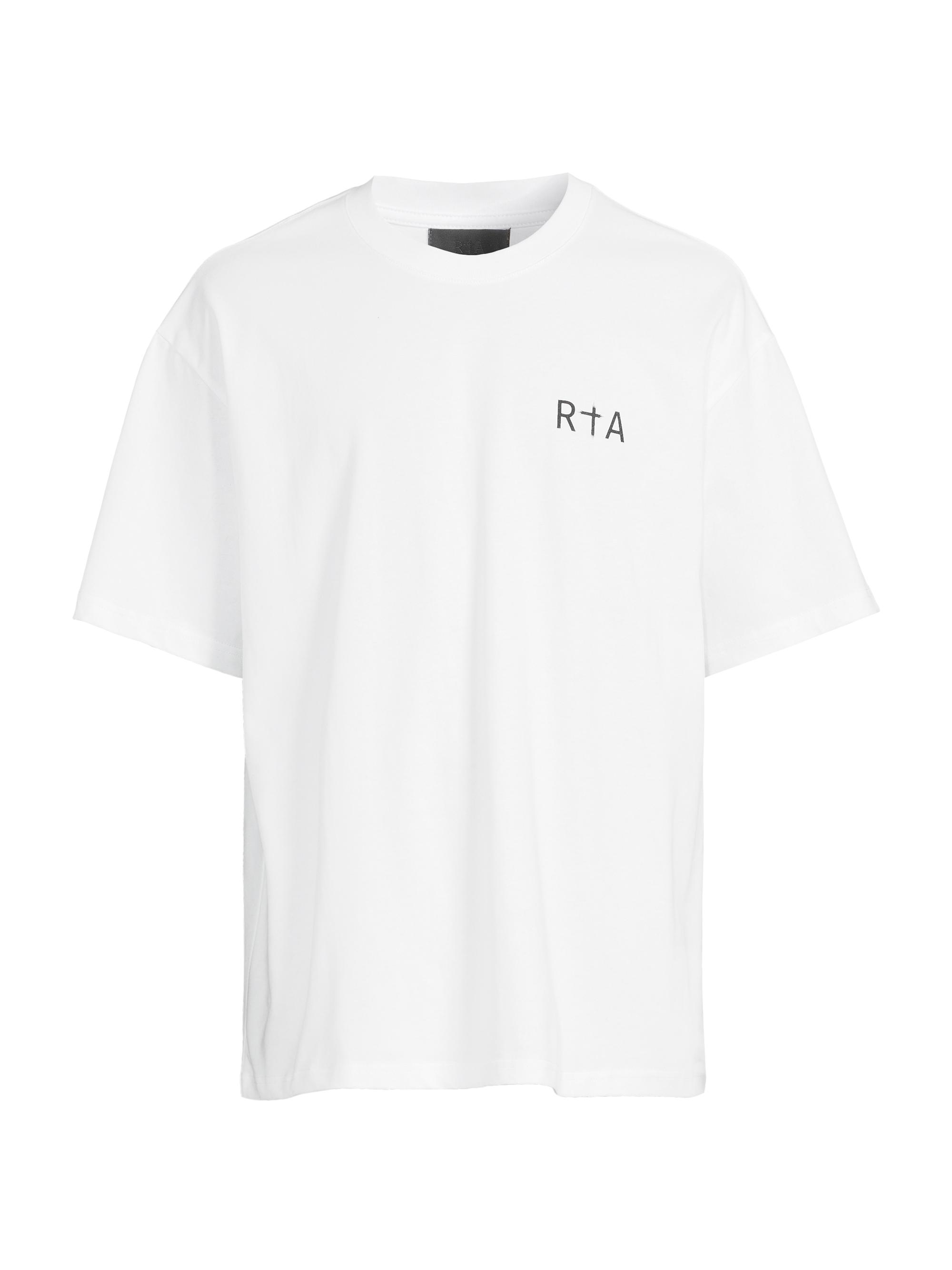 RTA Men's Colin Chest Logo T-Shirt - White Chest Logo
