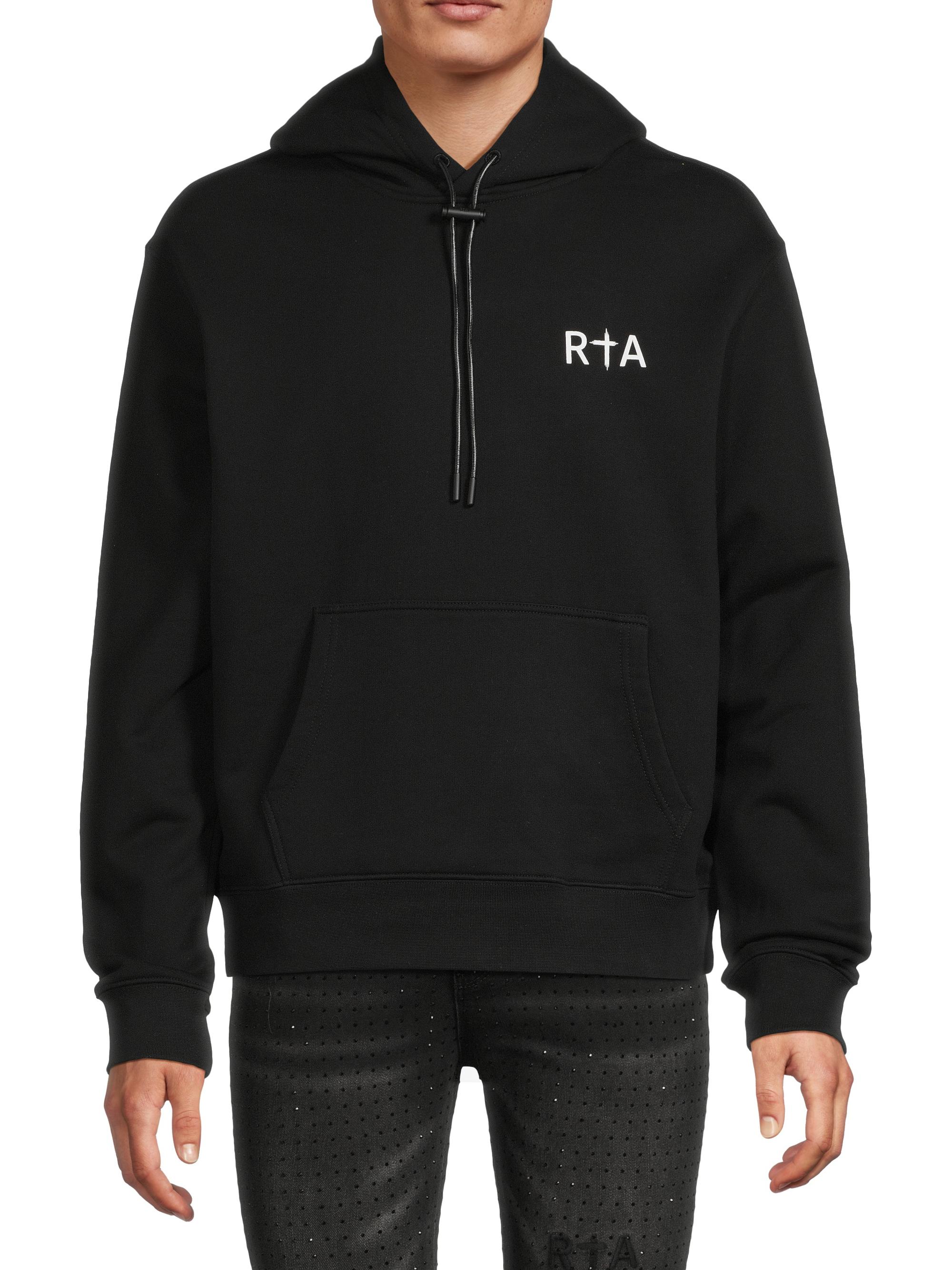 RTA Dion Cross Cotton Hoodie | Saks Fifth Avenue