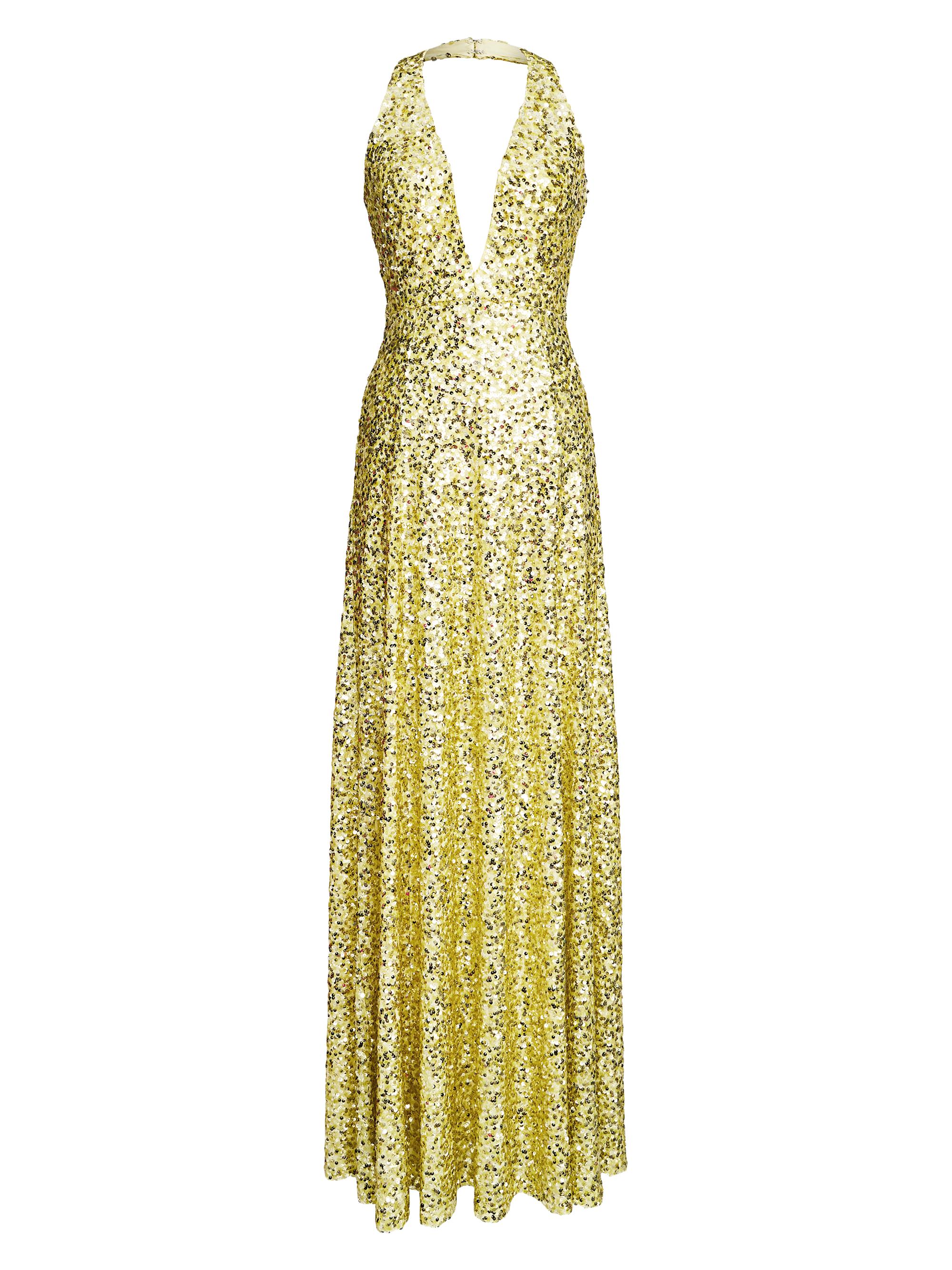 Halston Women's Renata Sequin Halterneck Gown - Marang