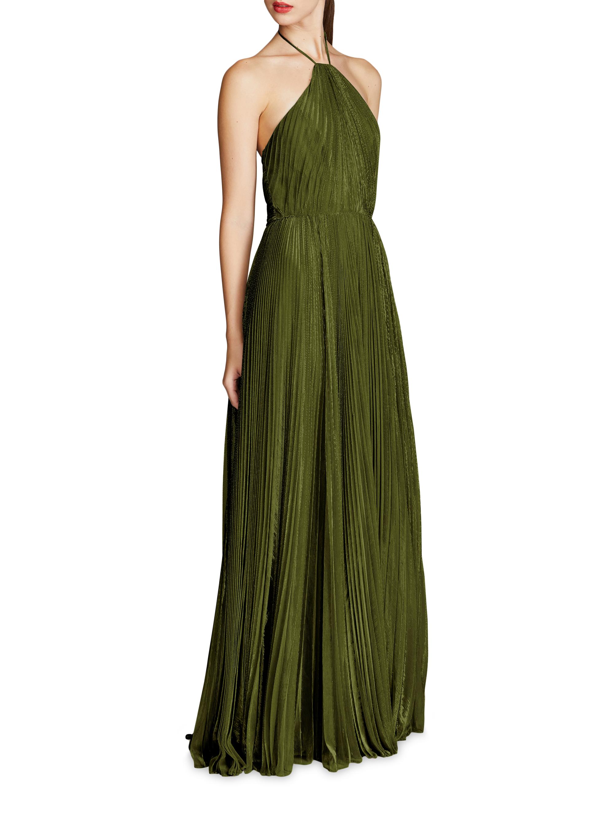 halston heritage pleated halter dress Halston Heritage HALTER PLEATED DRESS  AGN x 13