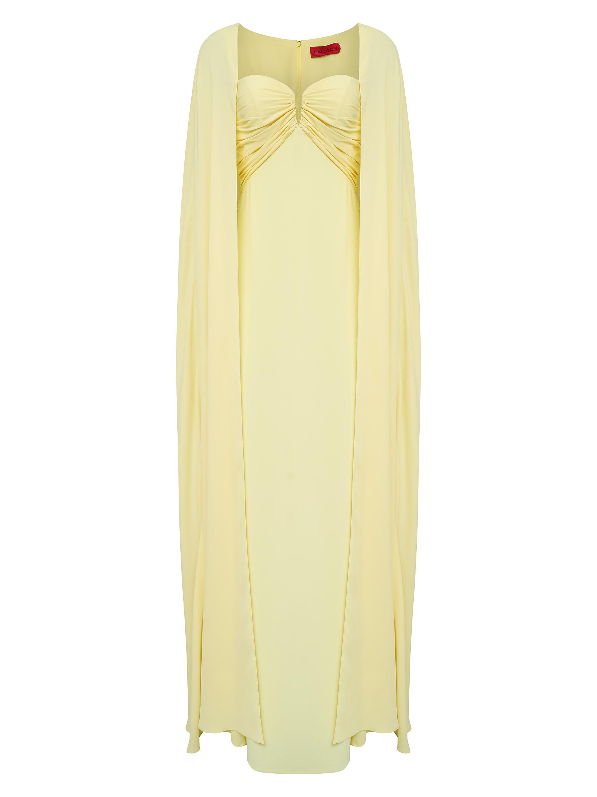 Halston Women's Alma Cape Crepe & Georgette Gown - Marang