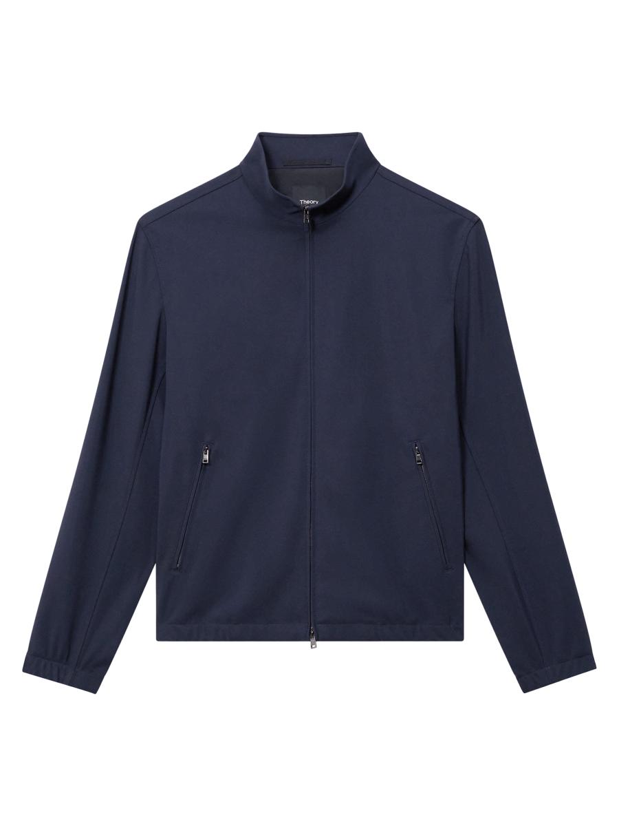 新品Theory Compact Crepe Zip Up Bomber Theory Men's Recycled Nylon Bomber Jacket | Neiman Marcus