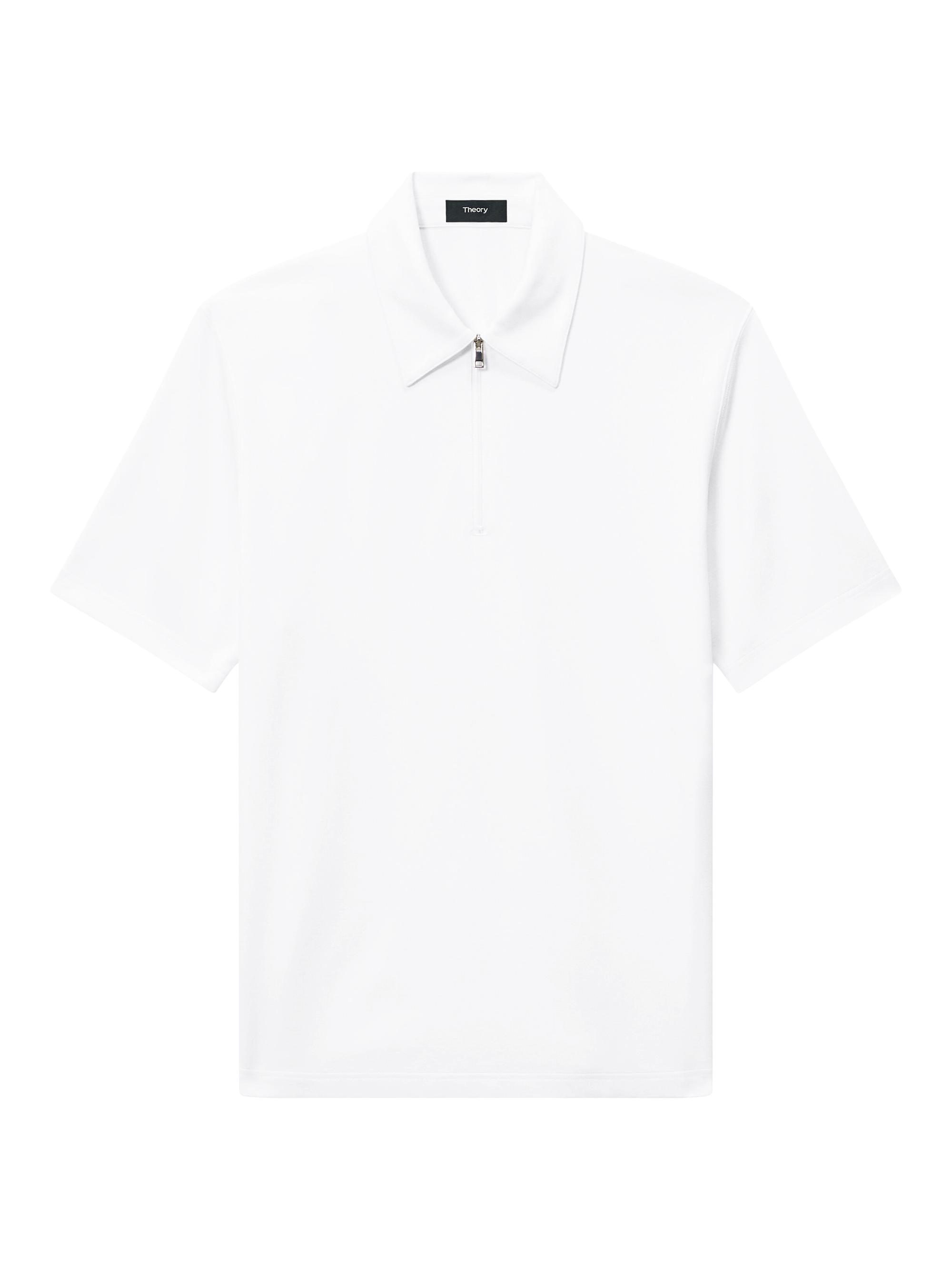 Theory Men's Ryder Quarter-Zip Polo Shirt - White