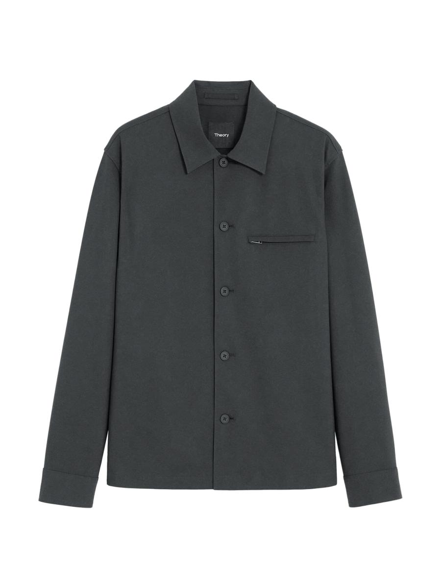 Theory Men's Precision Ponte Overshirt In Gray