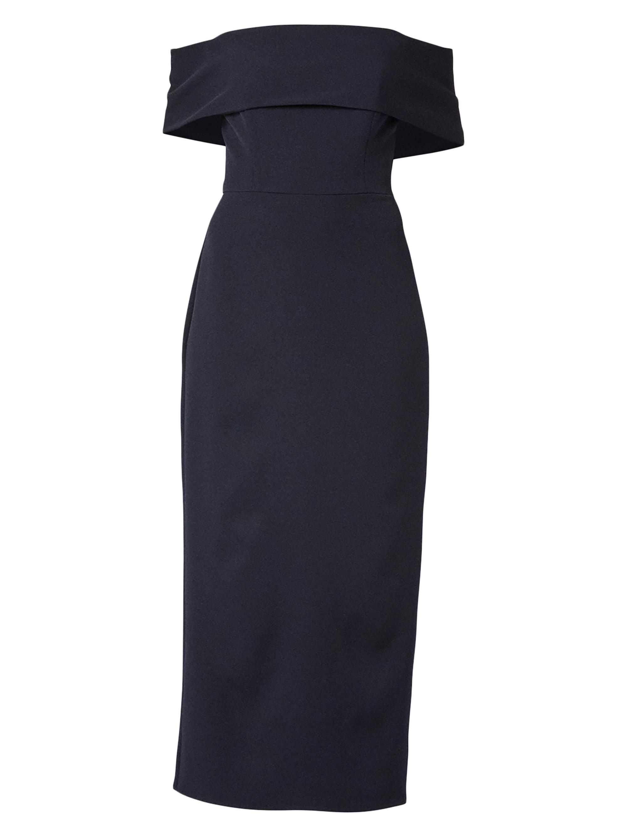 Shoshanna Women's Avril Stretch Crepe Off-The-Shoulder Cocktail Dress - Navy