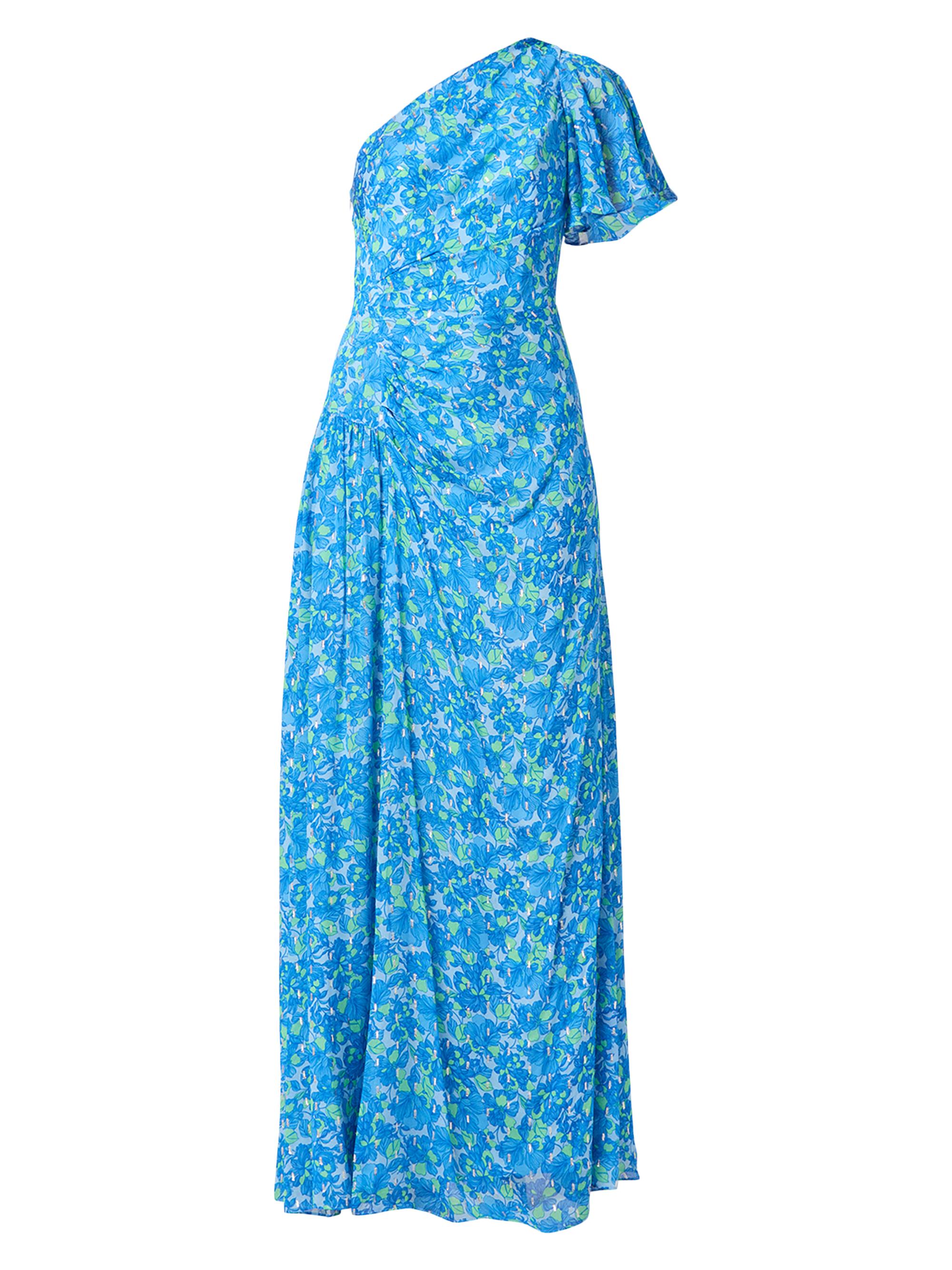 Shoshanna Women's Latissa One-Shoulder Maxi Dress - Sky Multi