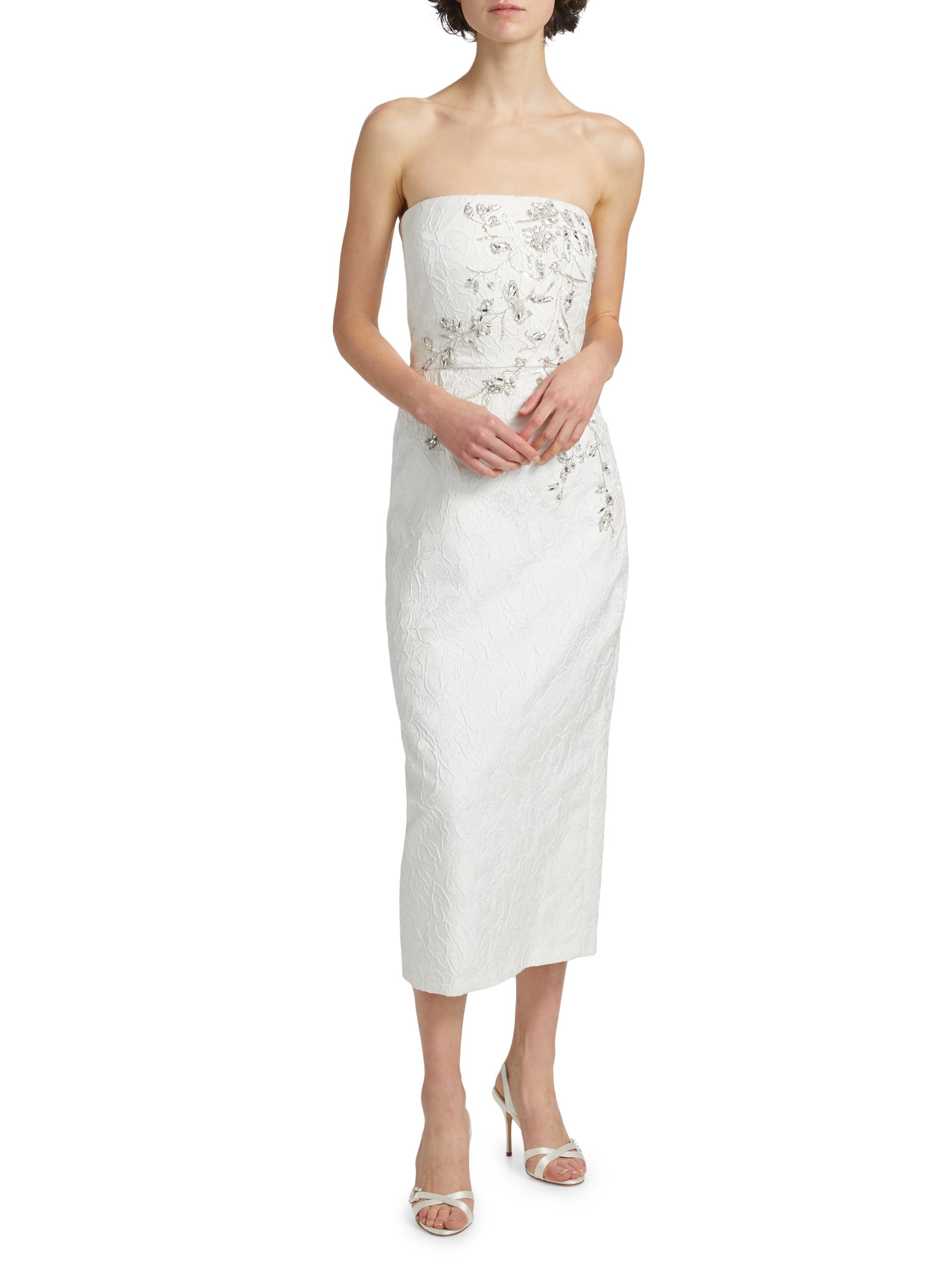 SACHIN BABI Sadie Embellished Lace Strapless Cocktail Dress | Saks