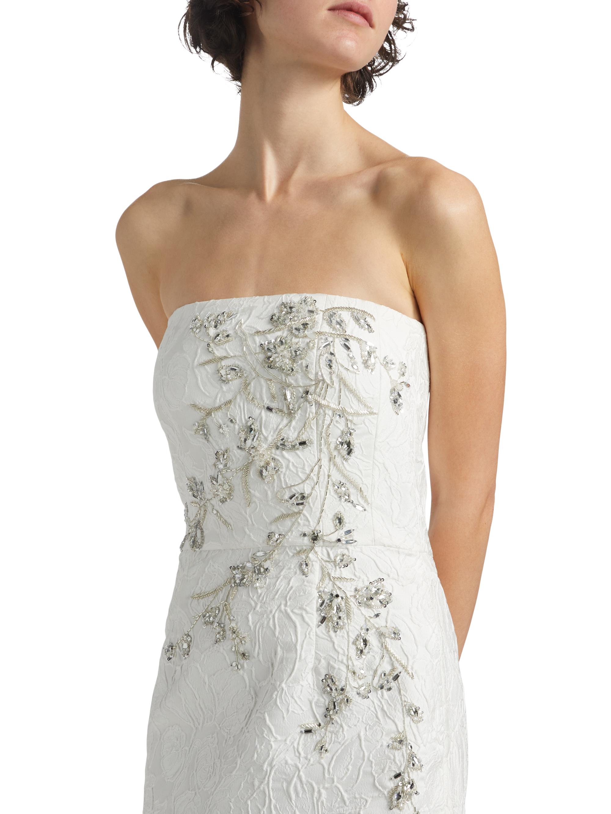 SACHIN BABI Sadie Embellished Lace Strapless Cocktail Dress | Saks